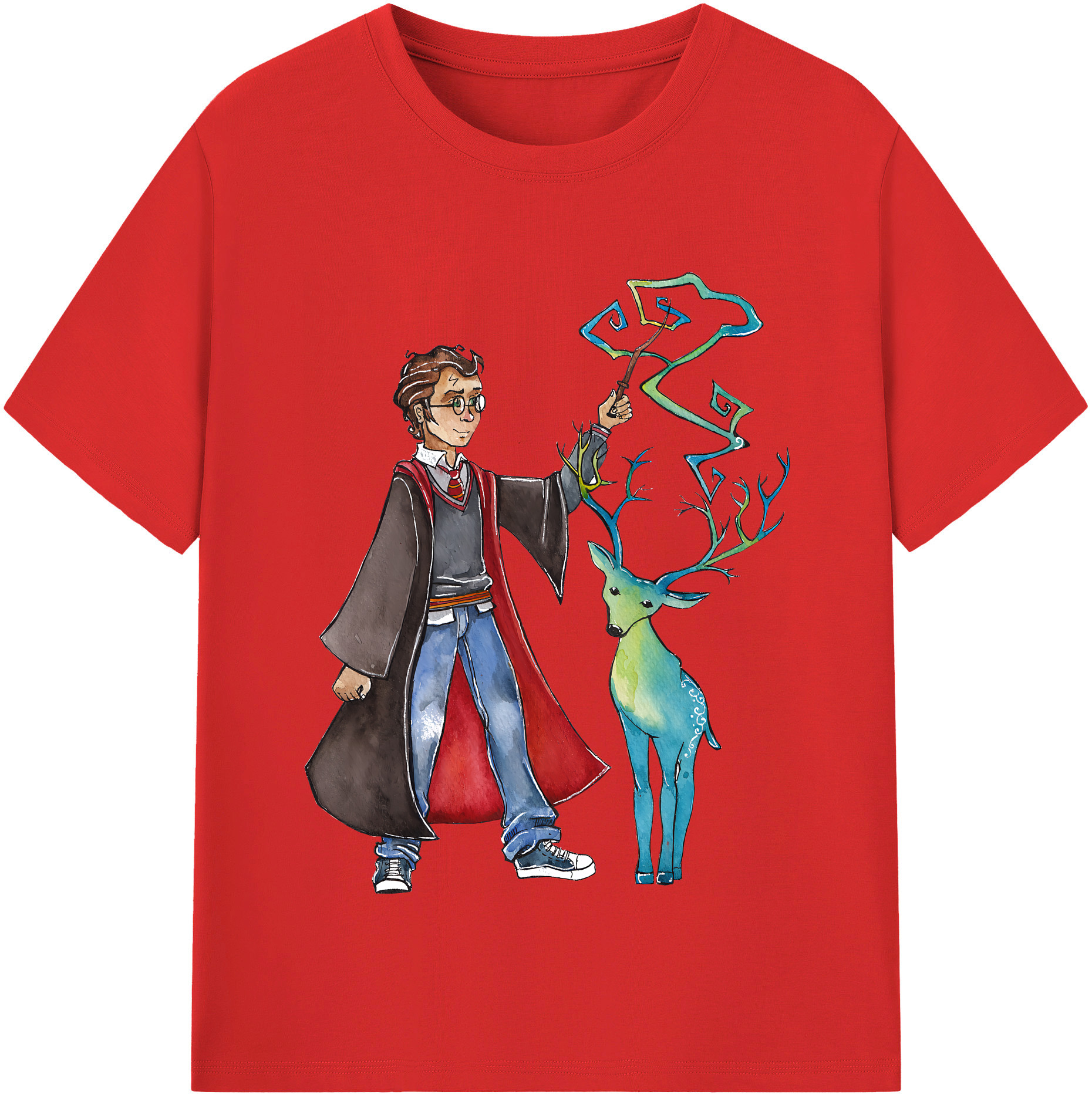 （画像用） Harry Potter ハリー・ポッターシリーズ レディースカジュアルプリントTシャツ（綿100％）