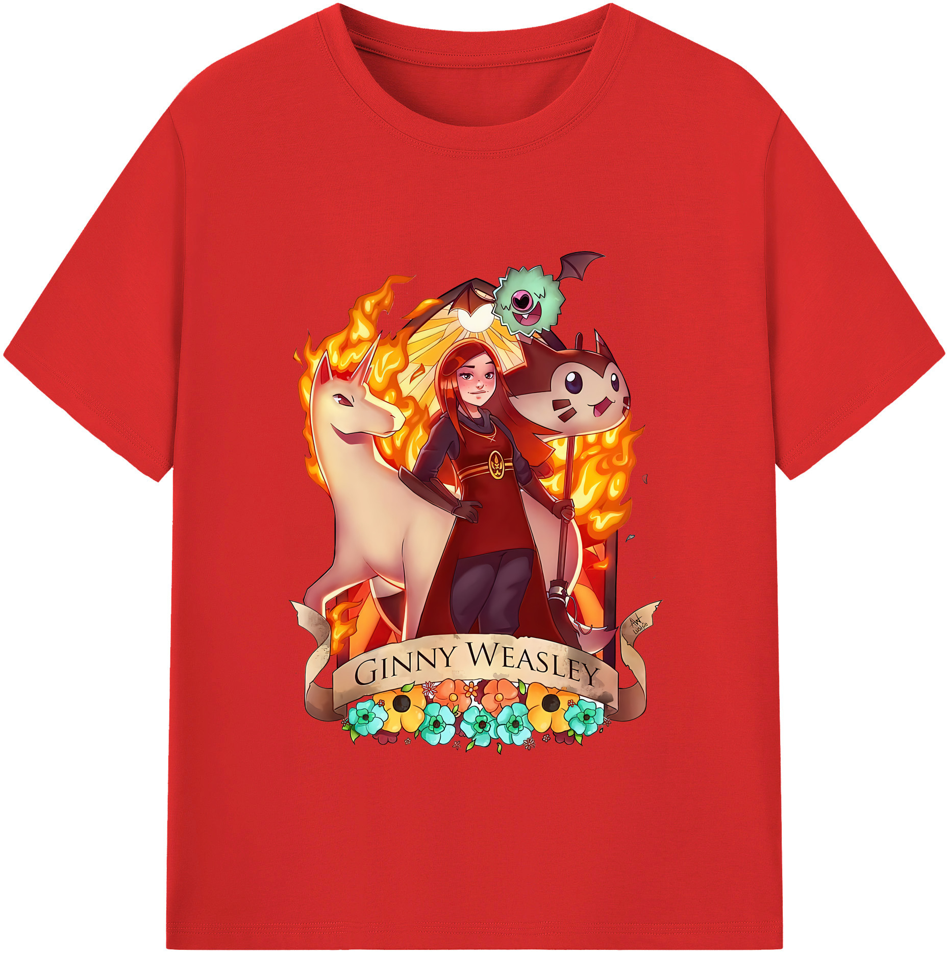 （画像用） Harry Potter ハリー・ポッターシリーズ レディースカジュアルプリントTシャツ（綿100％）
