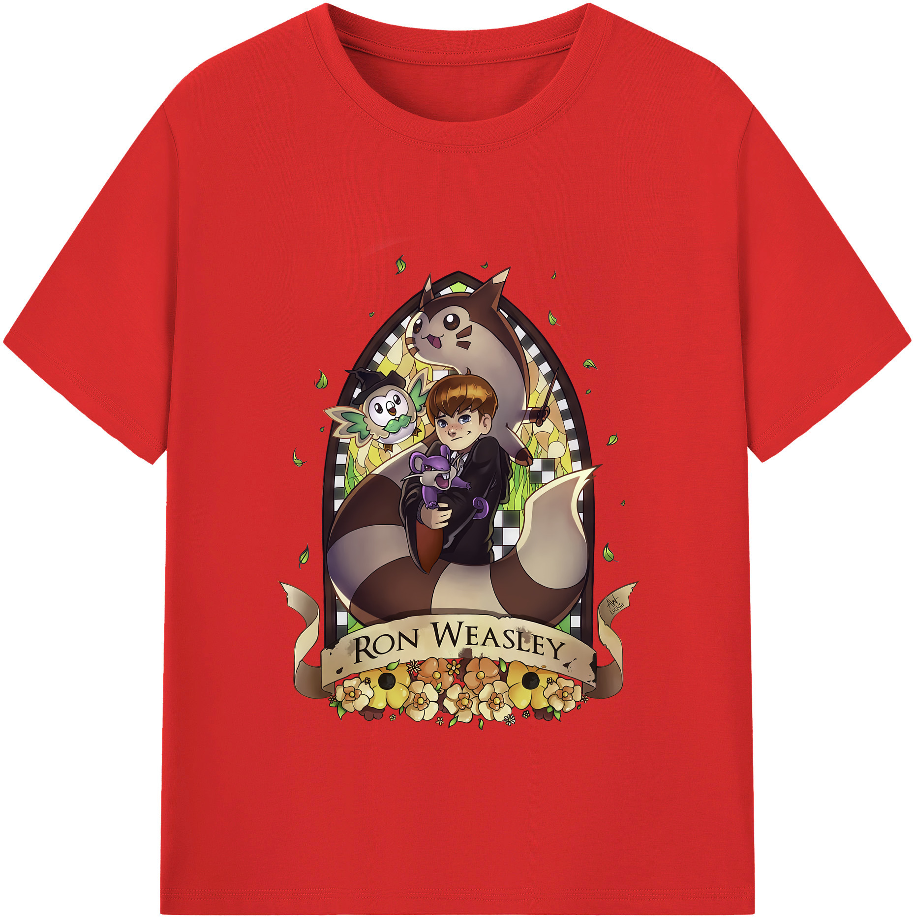 （画像用） Harry Potter ハリー・ポッターシリーズ レディースカジュアルプリントTシャツ（綿100％）