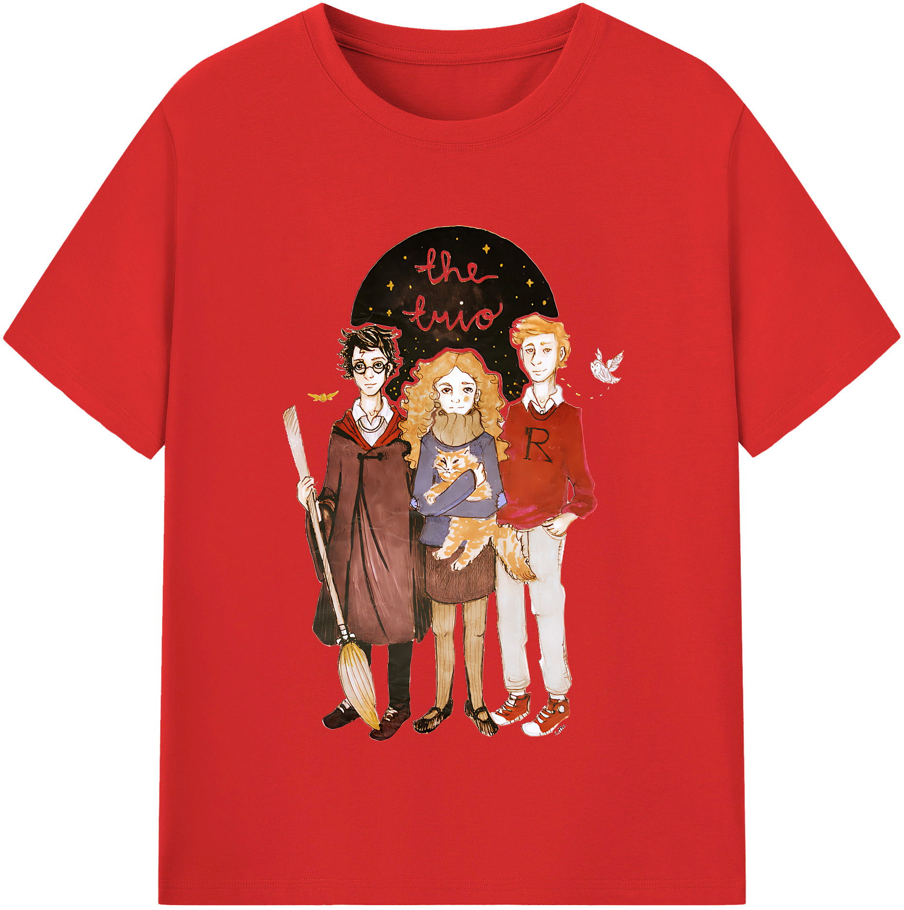 （画像用） Harry Potter ハリー・ポッターシリーズ レディースカジュアルプリントTシャツ（綿100％）