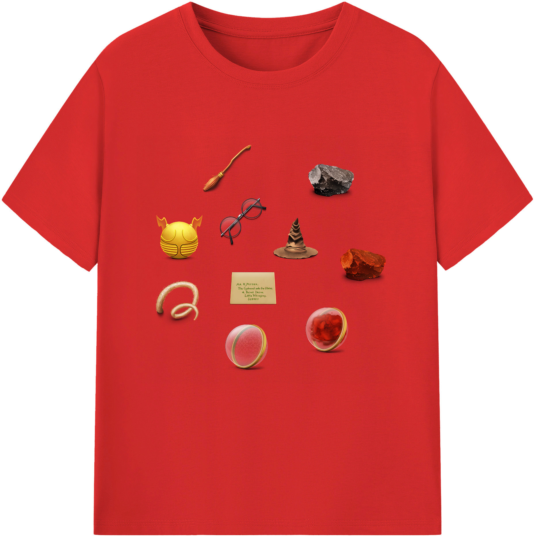 （画像用） Harry Potter ハリー・ポッターシリーズ レディースカジュアルプリントTシャツ（綿100％）
