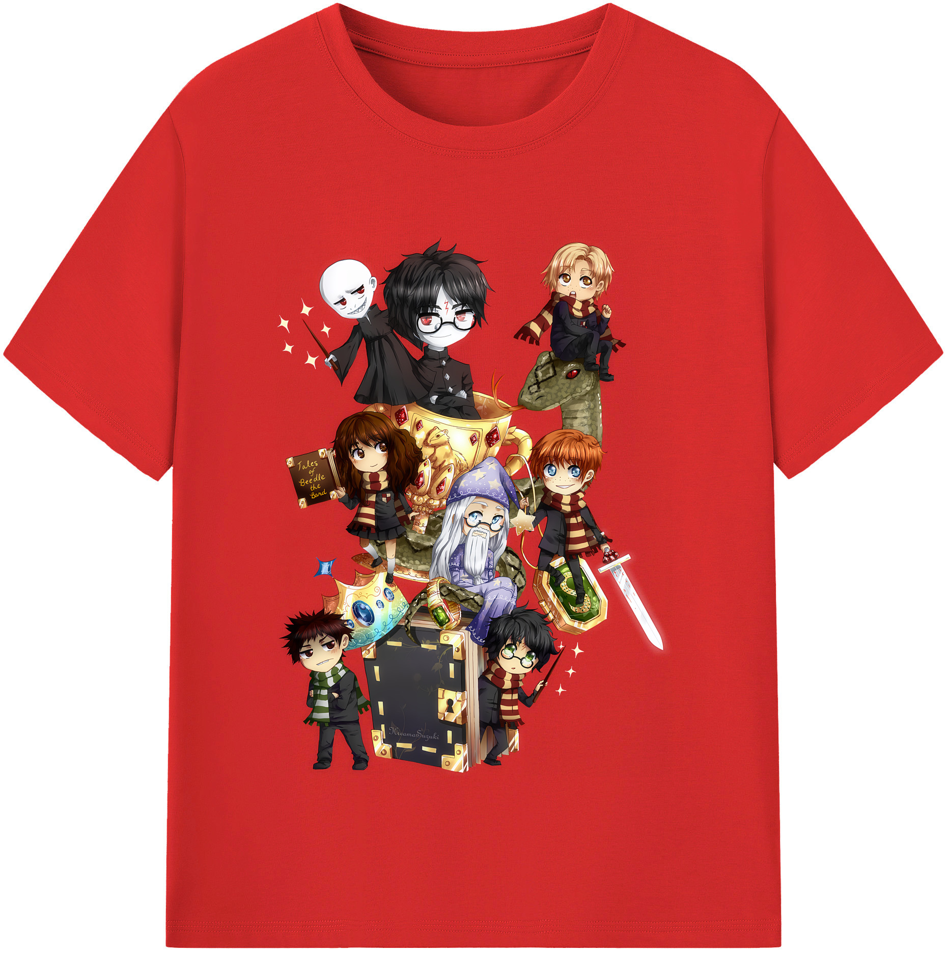 （画像用） Harry Potter ハリー・ポッターシリーズ レディースカジュアルプリントTシャツ（綿100％）