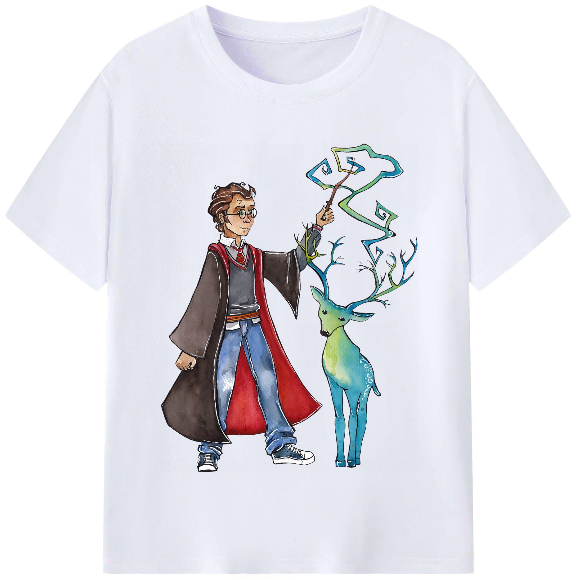 （画像用） Harry Potter ハリー・ポッターシリーズ レディースカジュアルプリントTシャツ（綿100％）