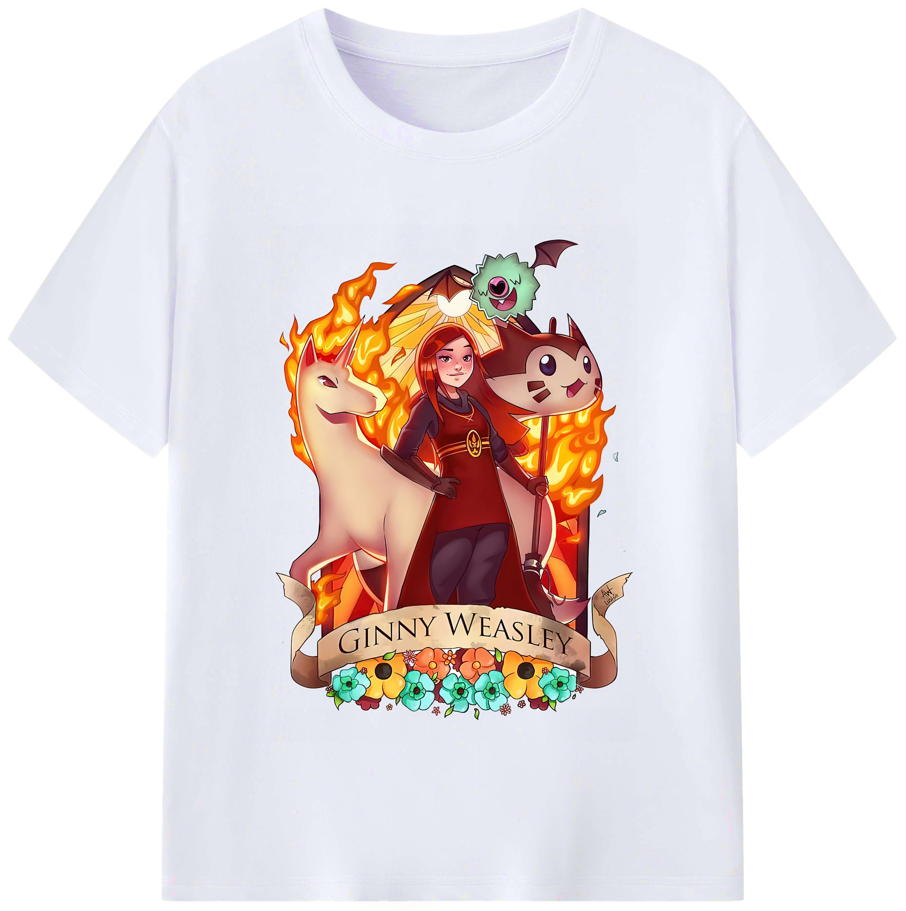 （画像用） Harry Potter ハリー・ポッターシリーズ レディースカジュアルプリントTシャツ（綿100％）