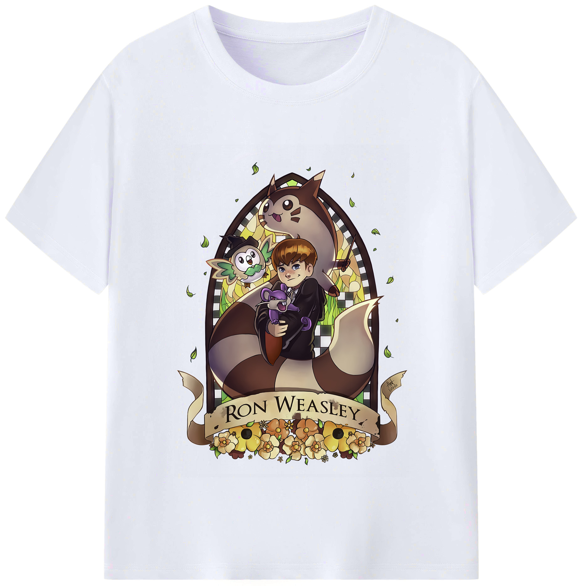 （画像用） Harry Potter ハリー・ポッターシリーズ レディースカジュアルプリントTシャツ（綿100％）