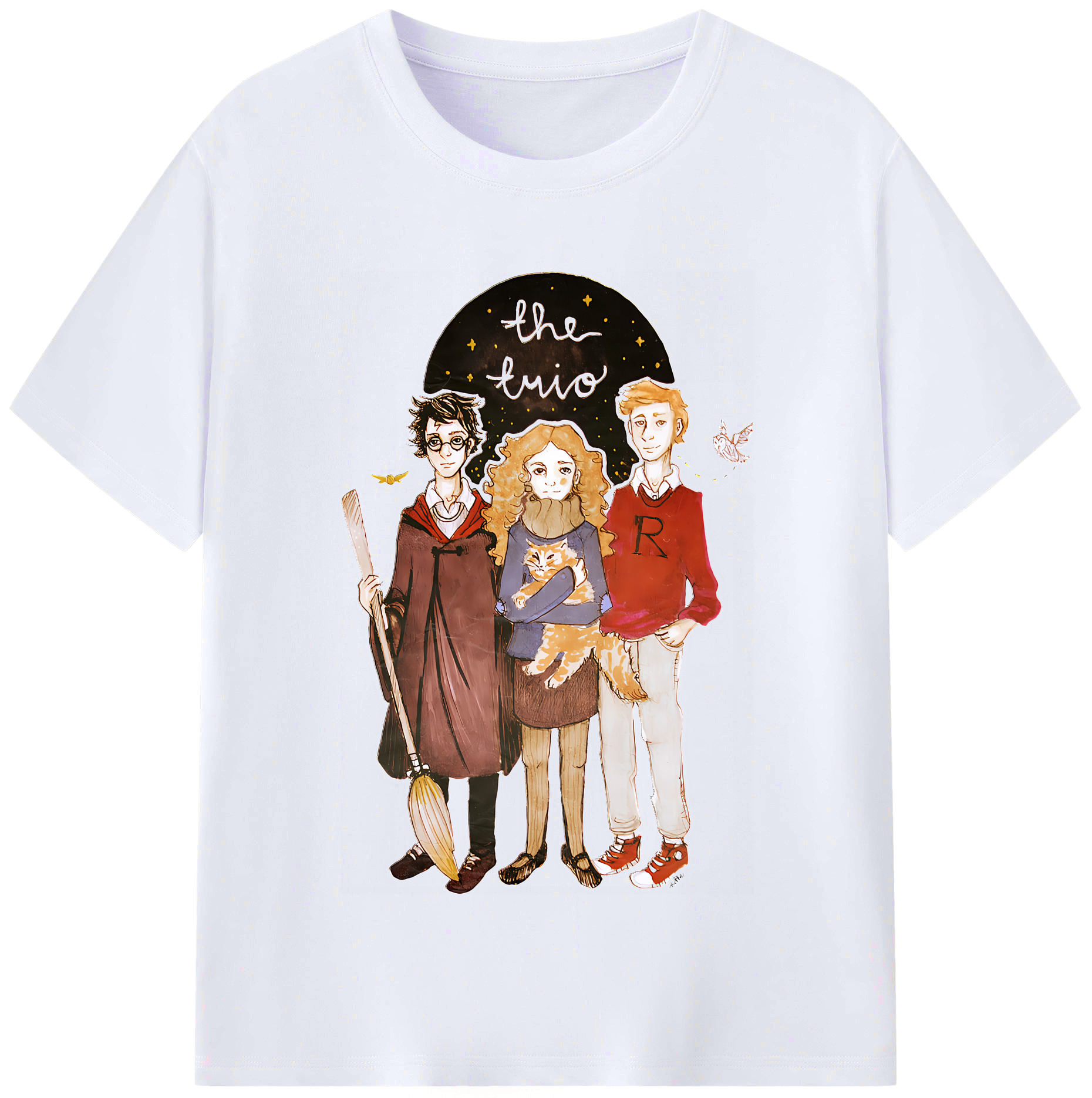 （画像用） Harry Potter ハリー・ポッターシリーズ レディースカジュアルプリントTシャツ（綿100％）
