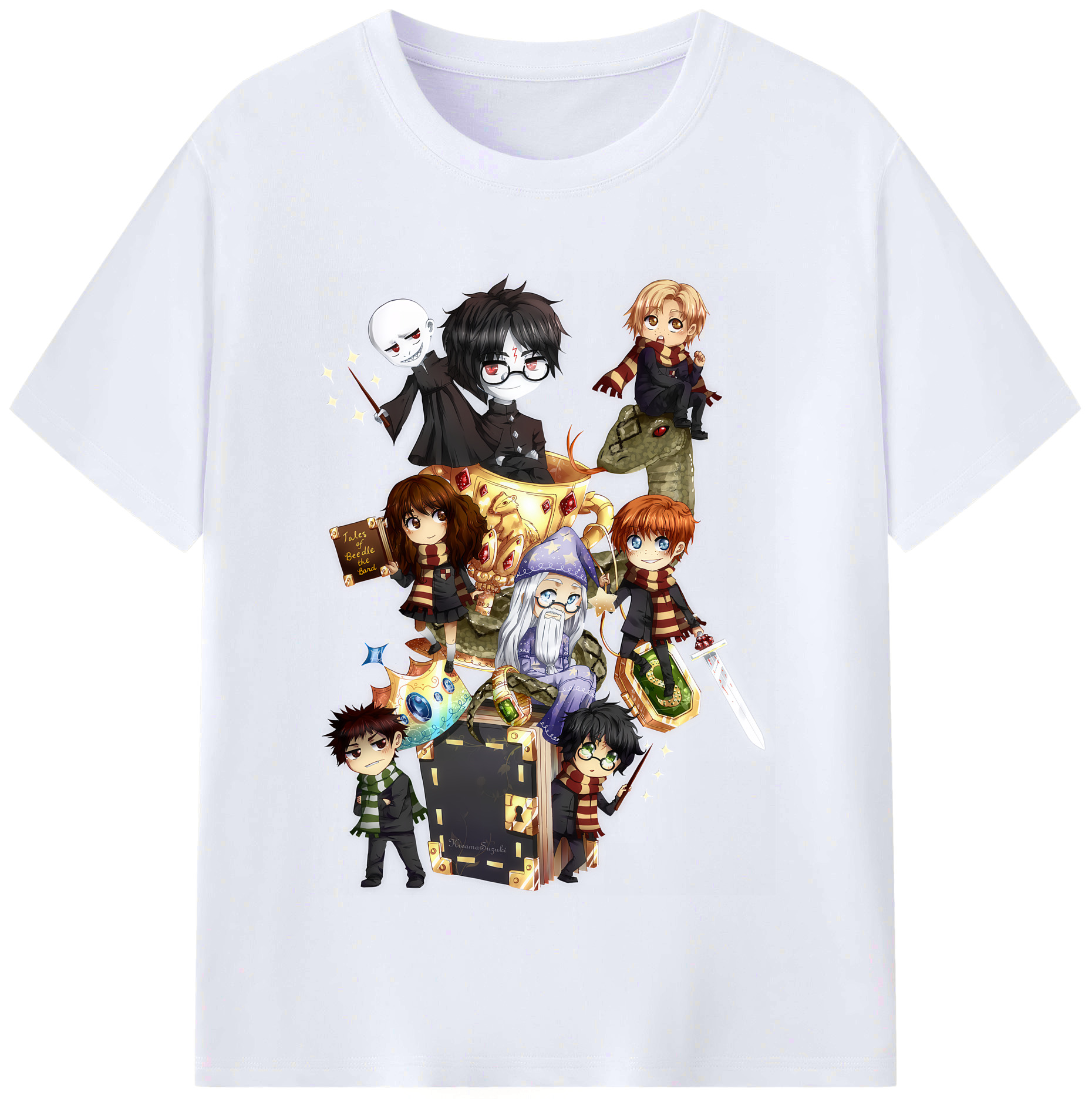 （画像用） Harry Potter ハリー・ポッターシリーズ レディースカジュアルプリントTシャツ（綿100％）
