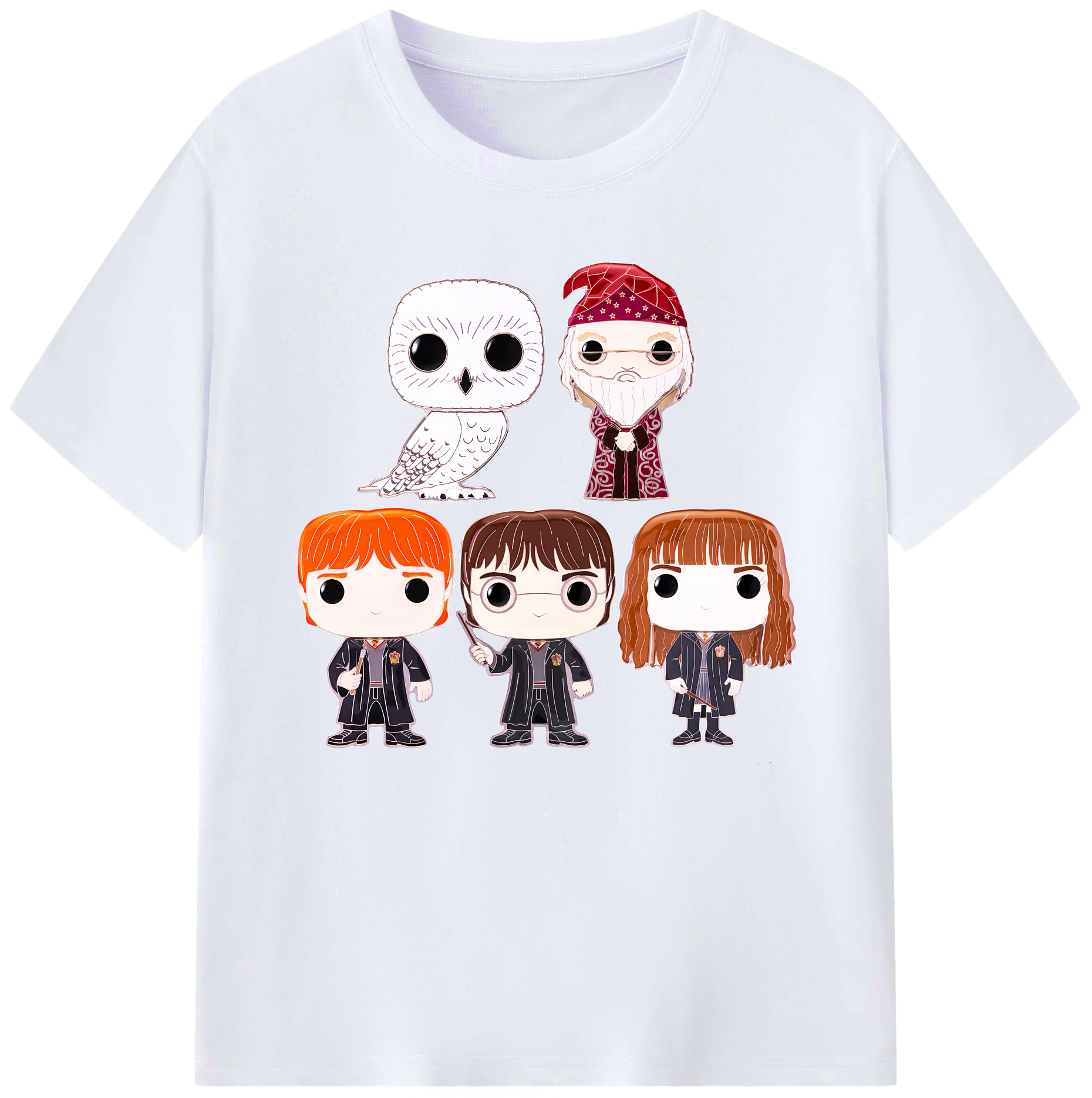 （画像用） Harry Potter ハリー・ポッターシリーズ レディースカジュアルプリントTシャツ（綿100％）