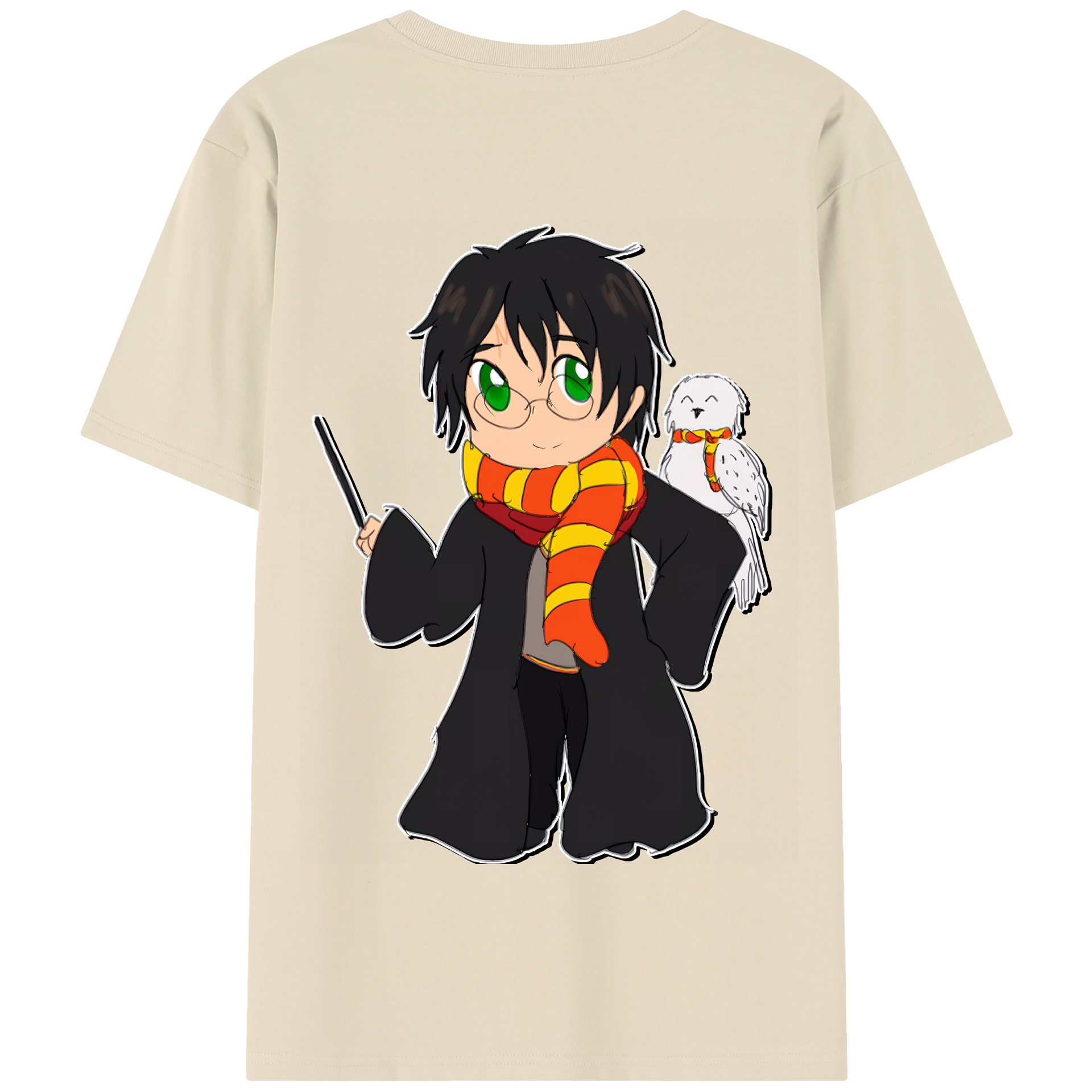 （画像用） Harry Potter ハリー・ポッターシリーズ 綿100％半袖Tシャツ（背面プリント）