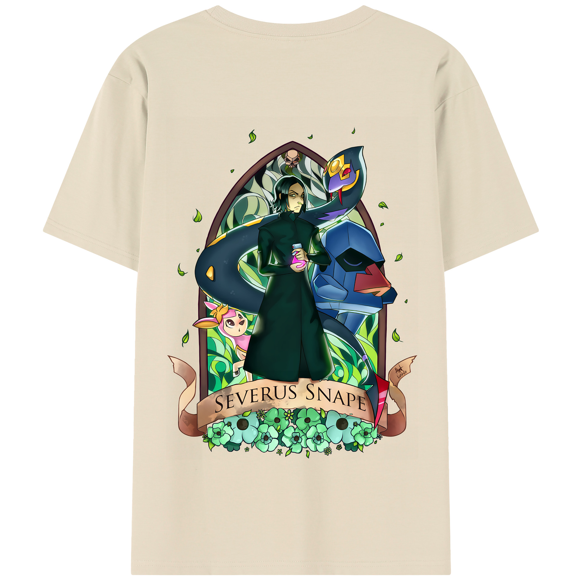 （画像用） Harry Potter ハリー・ポッターシリーズ 綿100％半袖Tシャツ（背面プリント）