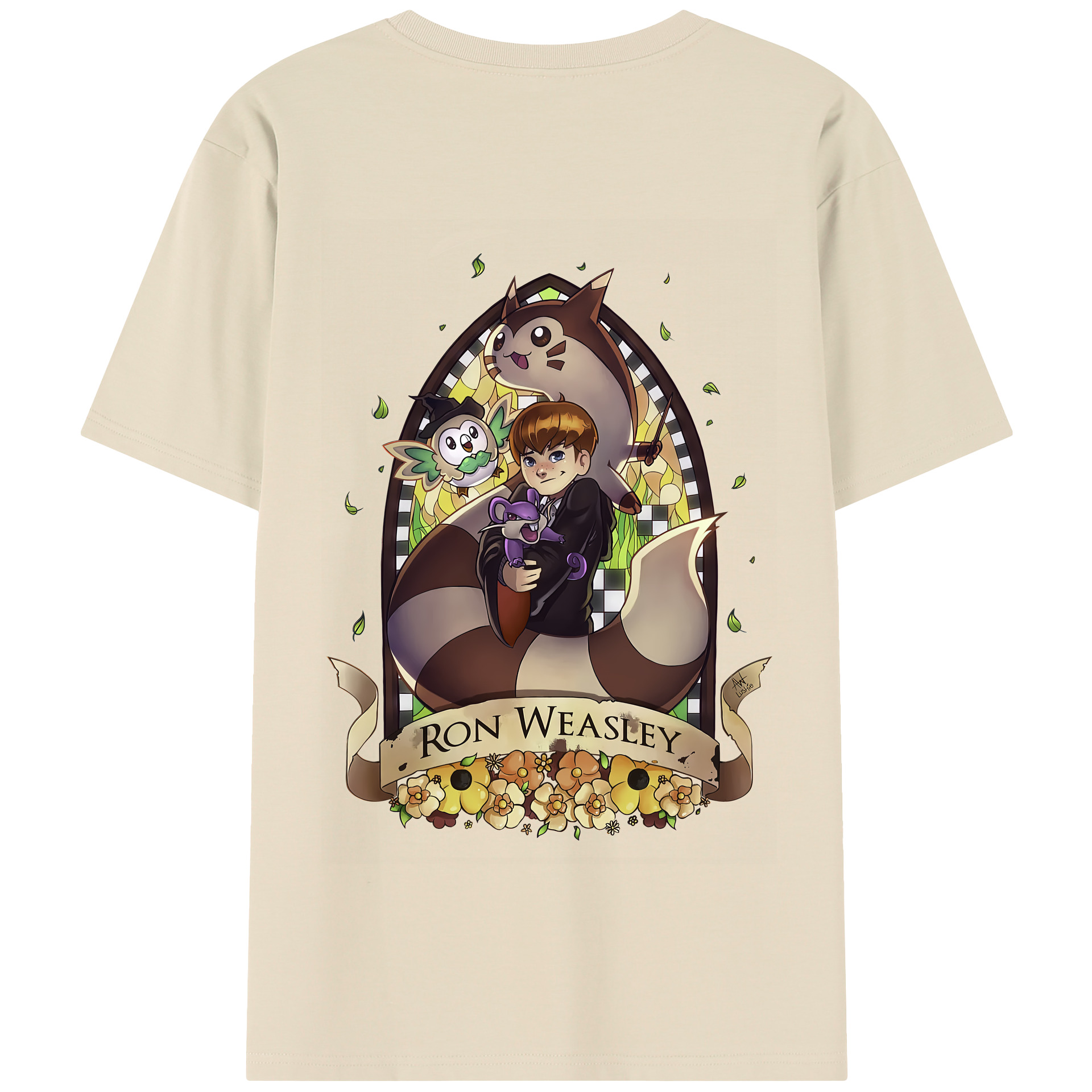（画像用） Harry Potter ハリー・ポッターシリーズ 綿100％半袖Tシャツ（背面プリント）