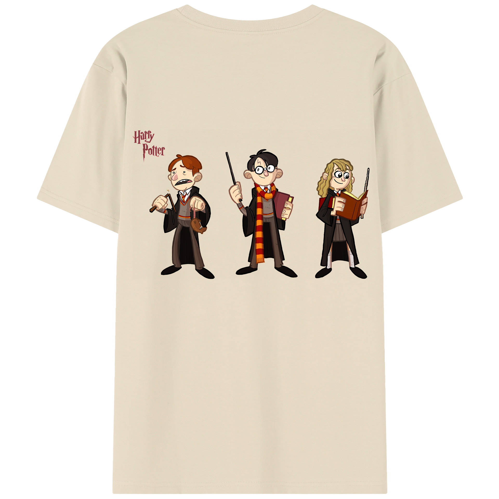 （画像用） Harry Potter ハリー・ポッターシリーズ 綿100％半袖Tシャツ（背面プリント）