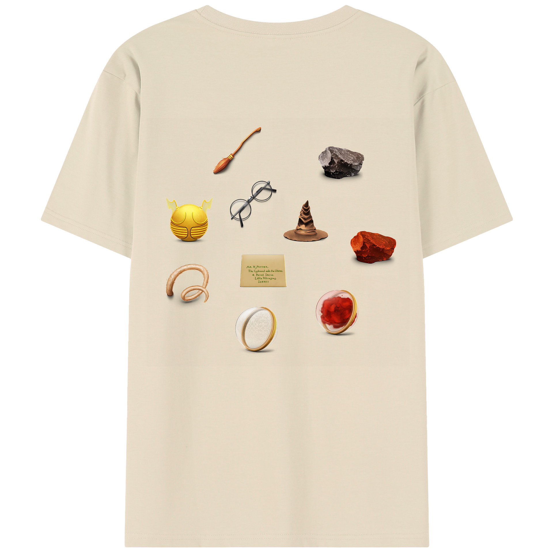 （画像用） Harry Potter ハリー・ポッターシリーズ 綿100％半袖Tシャツ（背面プリント）