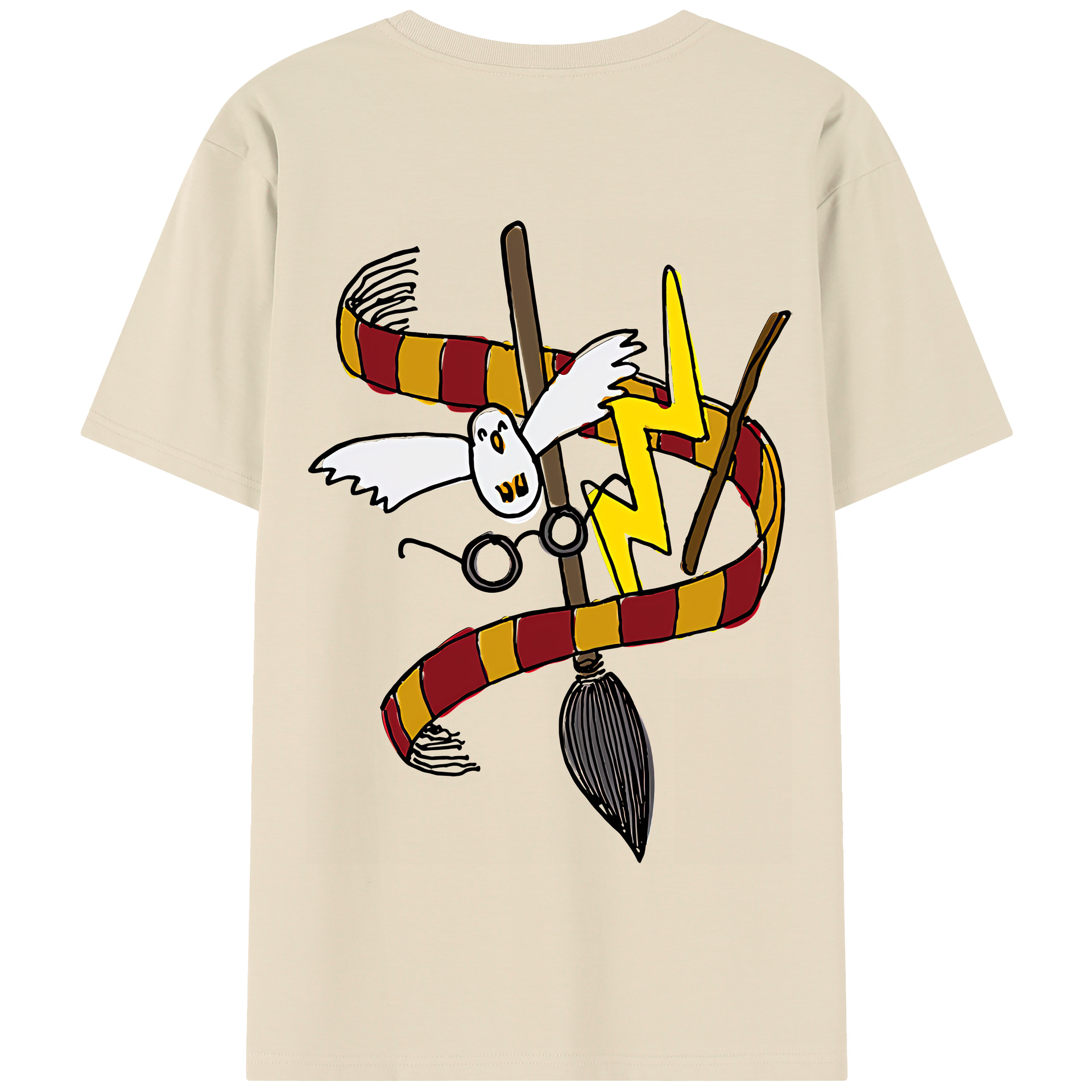 （画像用） Harry Potter ハリー・ポッターシリーズ 綿100％半袖Tシャツ（背面プリント）