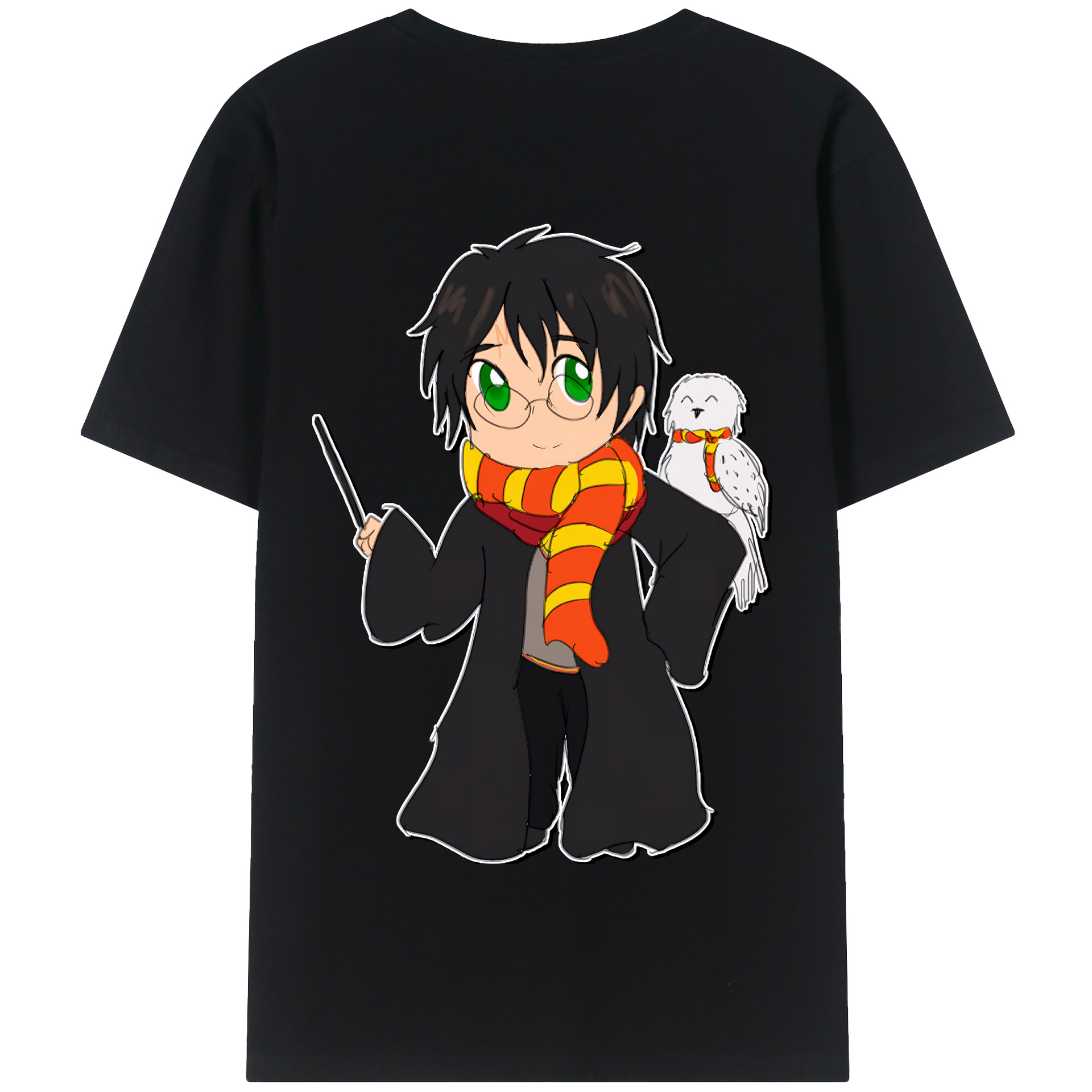 （画像用） Harry Potter ハリー・ポッターシリーズ 綿100％半袖Tシャツ（背面プリント）