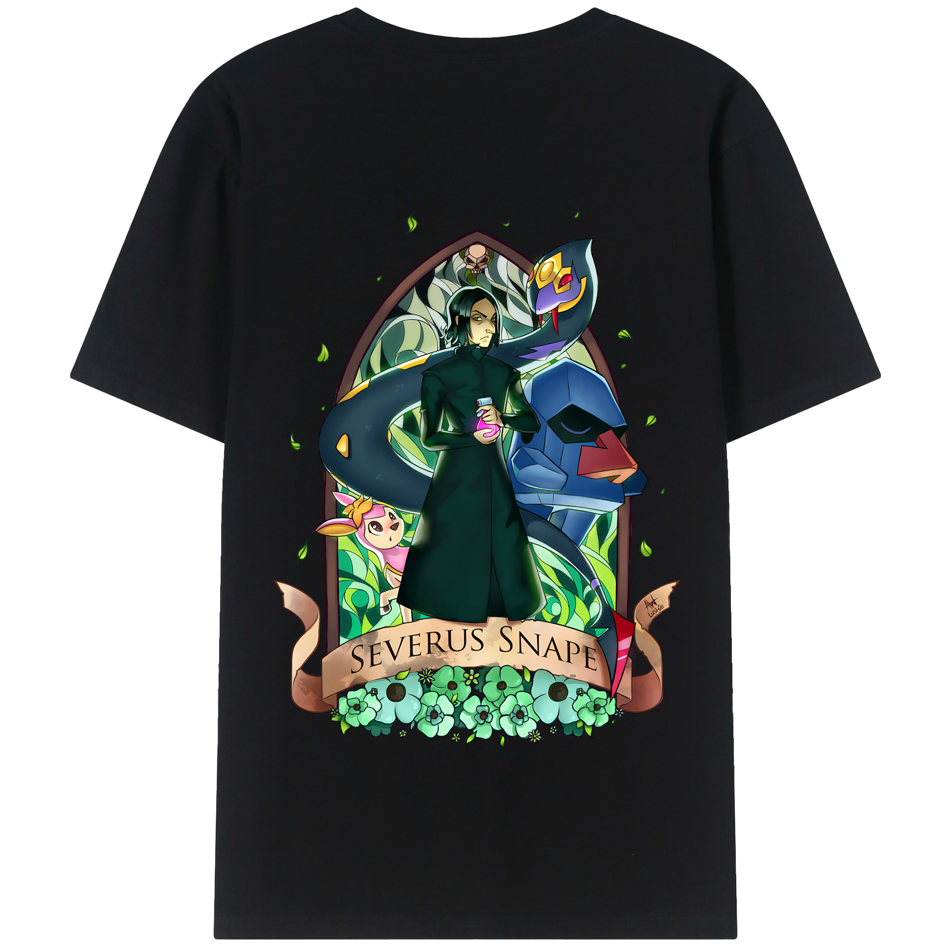 （画像用） Harry Potter ハリー・ポッターシリーズ 綿100％半袖Tシャツ（背面プリント）
