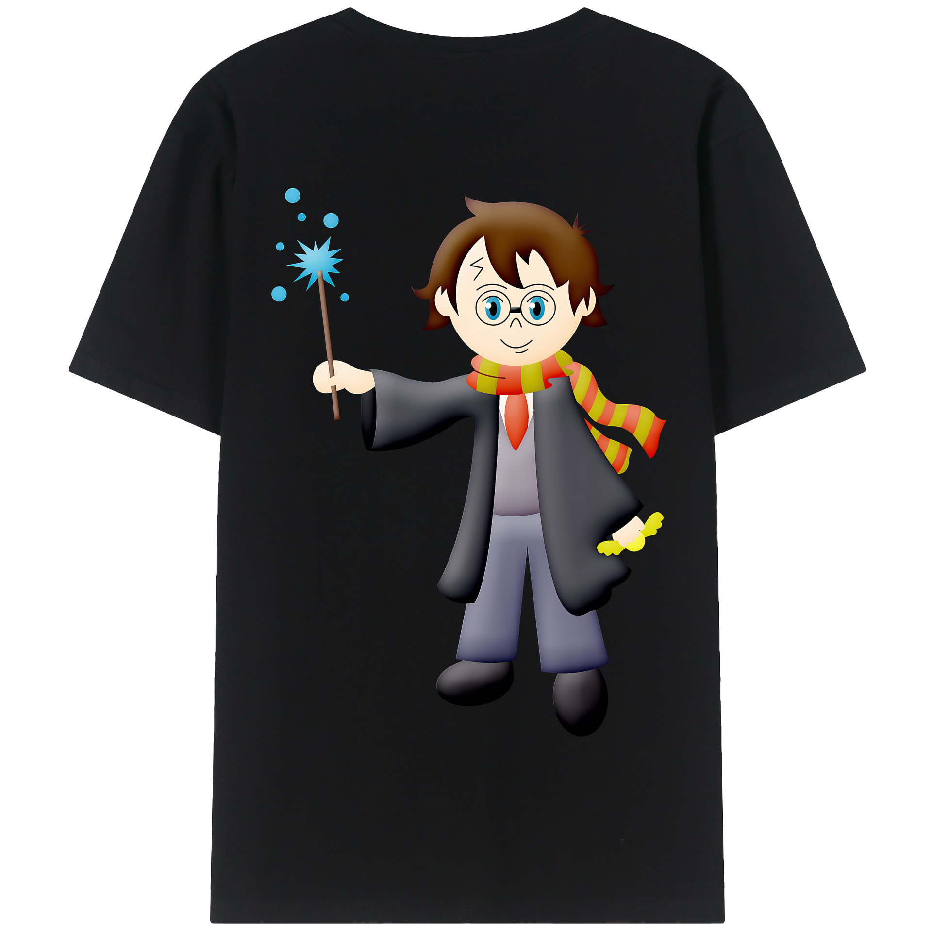 （画像用） Harry Potter ハリー・ポッターシリーズ 綿100％半袖Tシャツ（背面プリント）