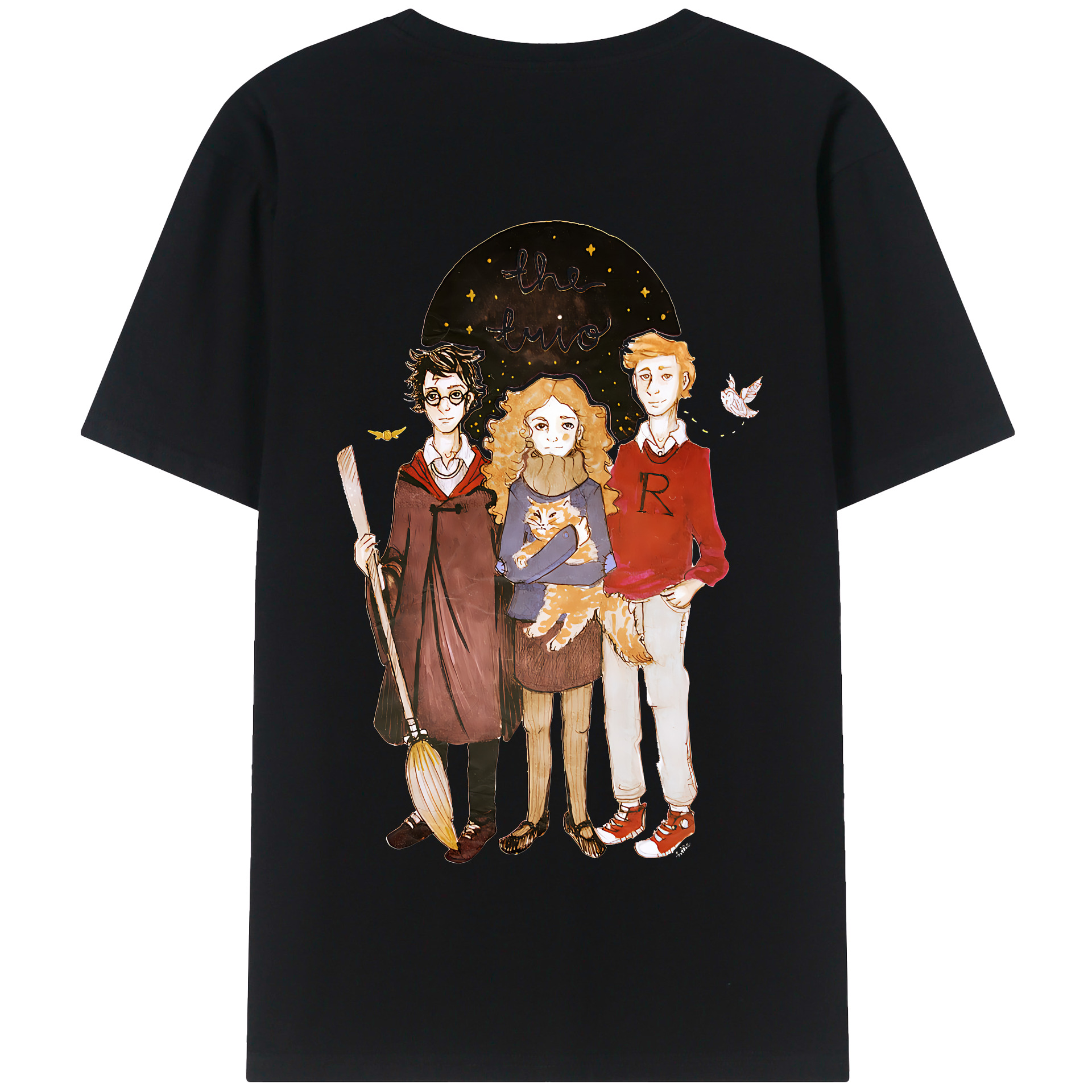 （画像用） Harry Potter ハリー・ポッターシリーズ 綿100％半袖Tシャツ（背面プリント）