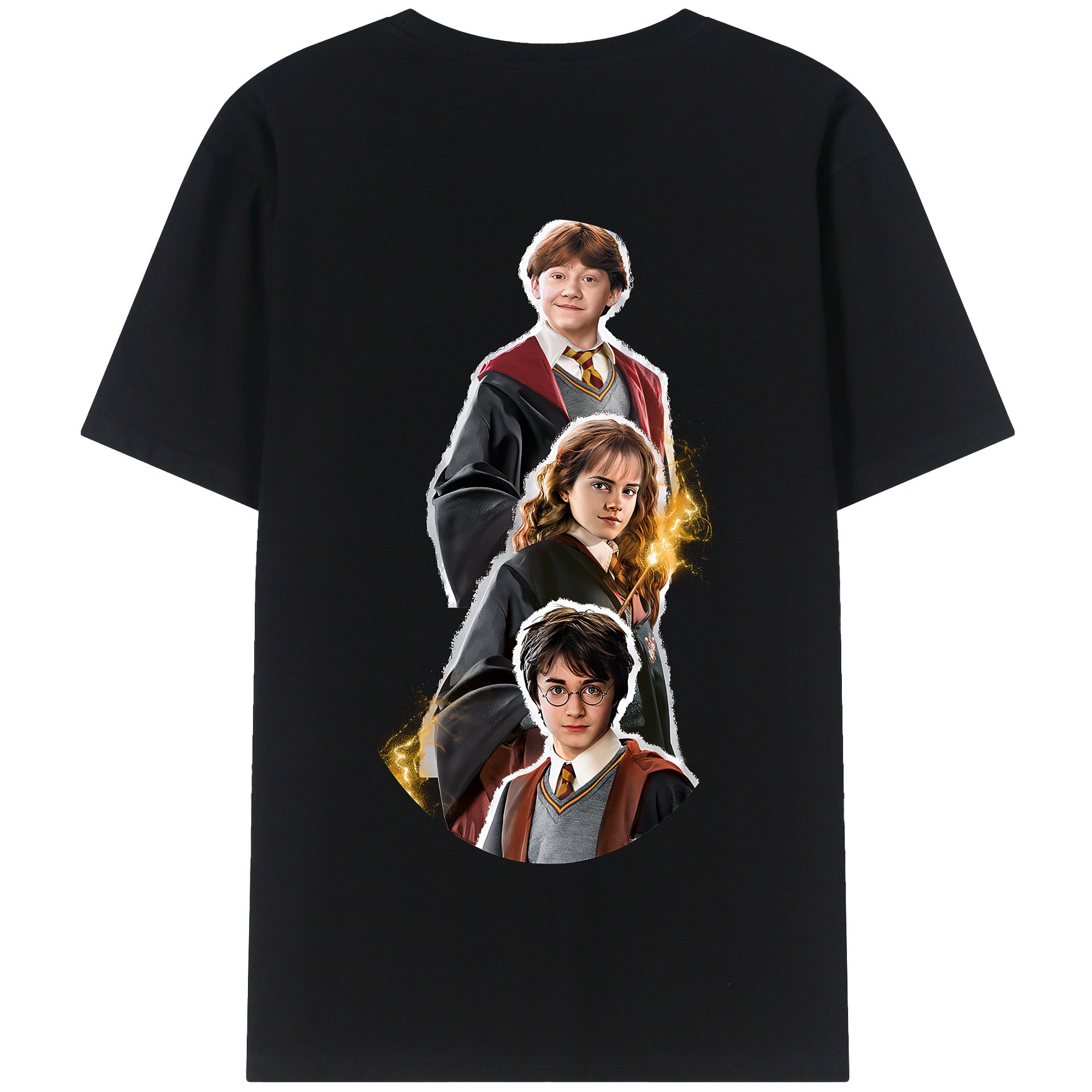 （画像用） Harry Potter ハリー・ポッターシリーズ 綿100％半袖Tシャツ（背面プリント）