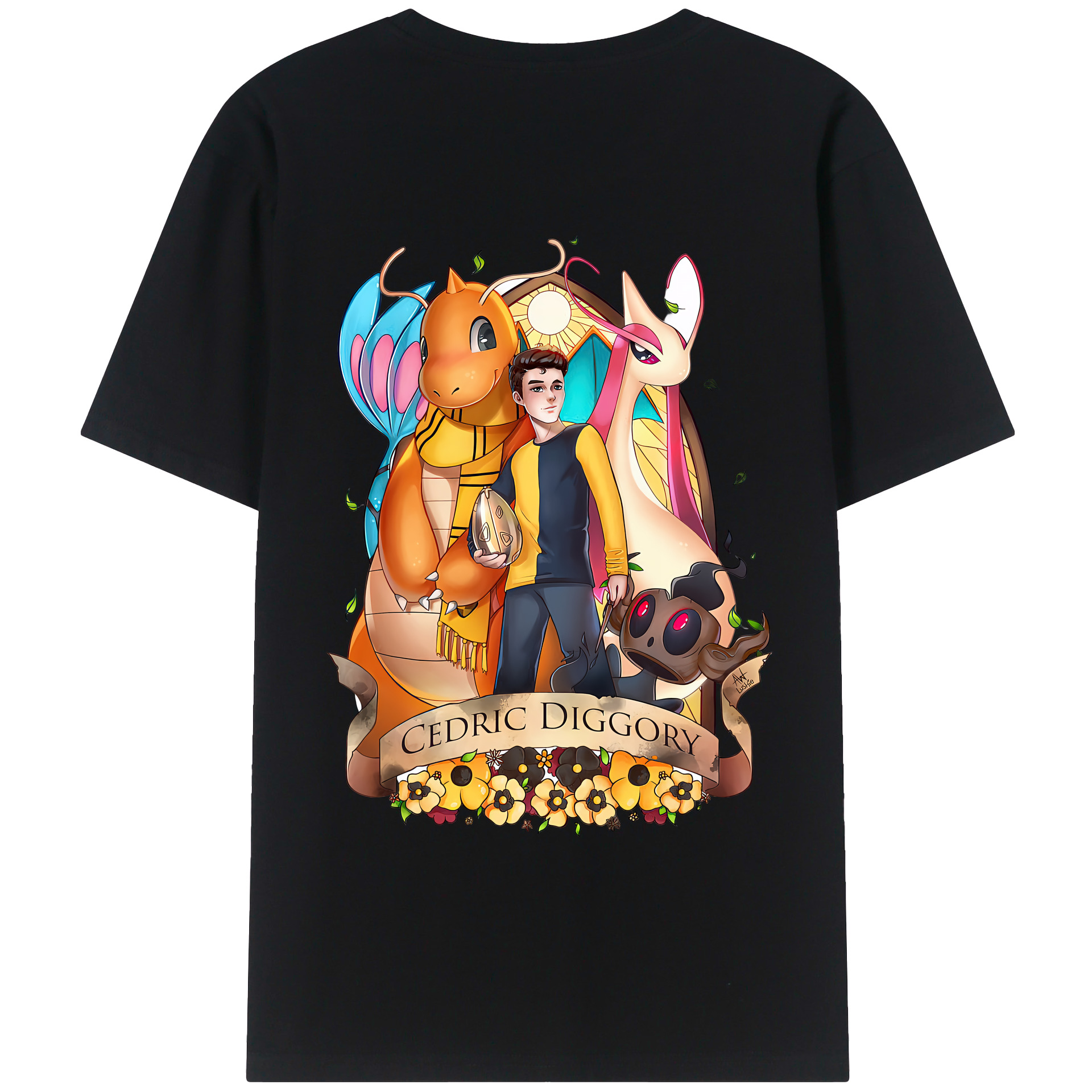 （画像用） Harry Potter ハリー・ポッターシリーズ 綿100％半袖Tシャツ（背面プリント）
