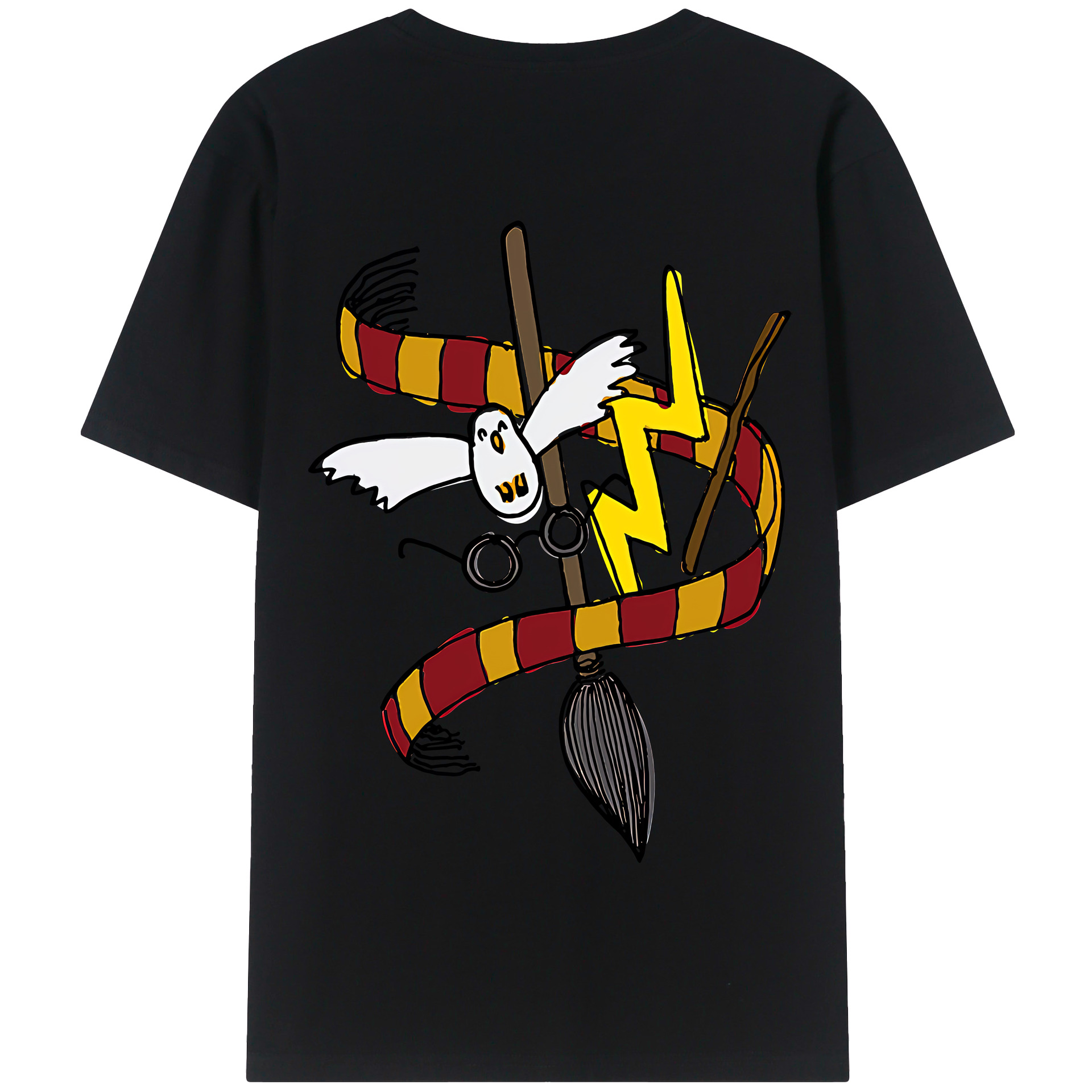 （画像用） Harry Potter ハリー・ポッターシリーズ 綿100％半袖Tシャツ（背面プリント）
