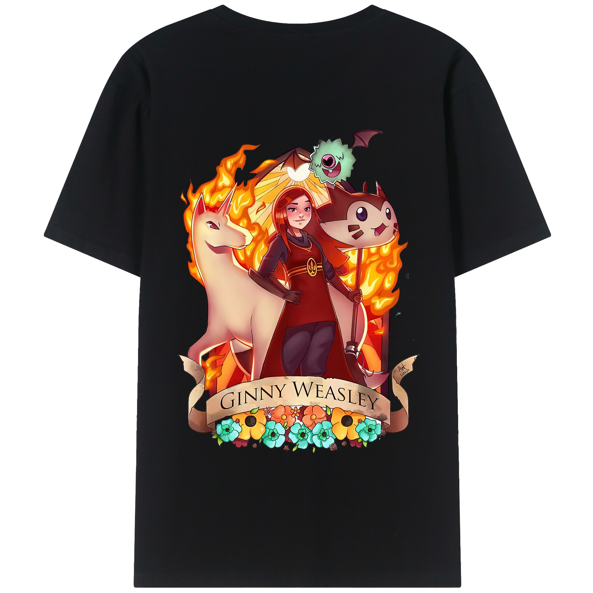 （画像用） Harry Potter ハリー・ポッターシリーズ 綿100％半袖Tシャツ（背面プリント）