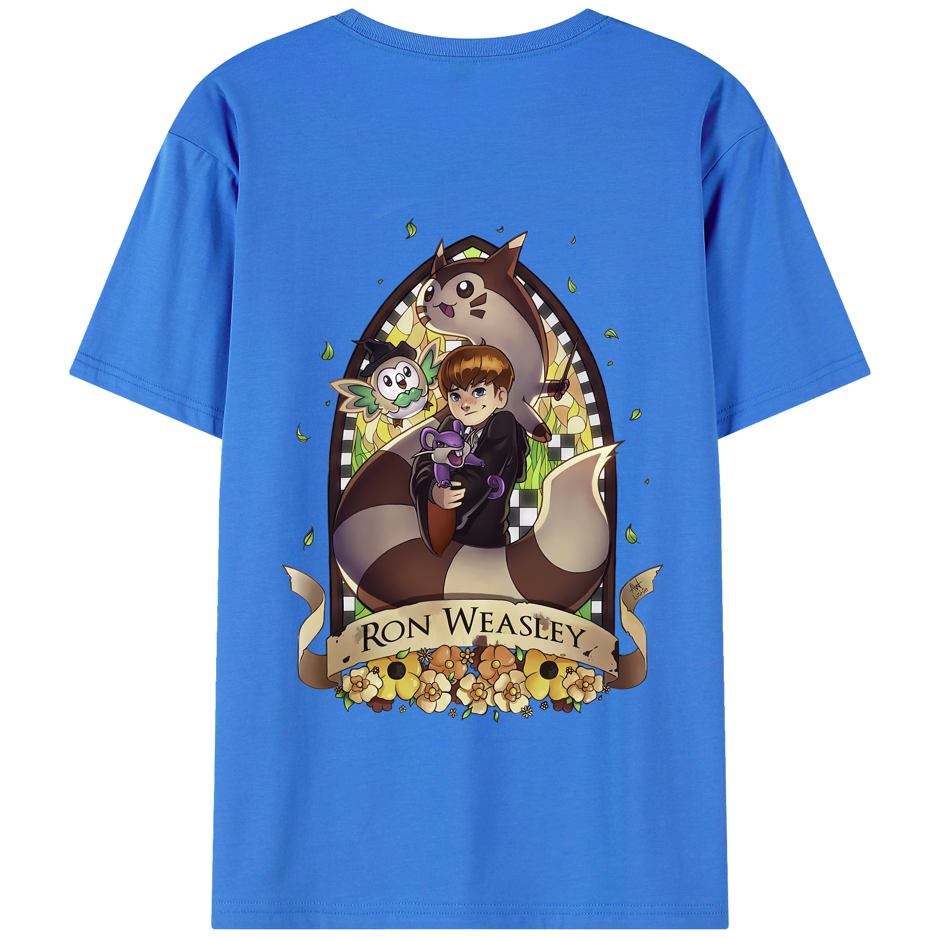 （画像用） Harry Potter ハリー・ポッターシリーズ 綿100％半袖Tシャツ（背面プリント）