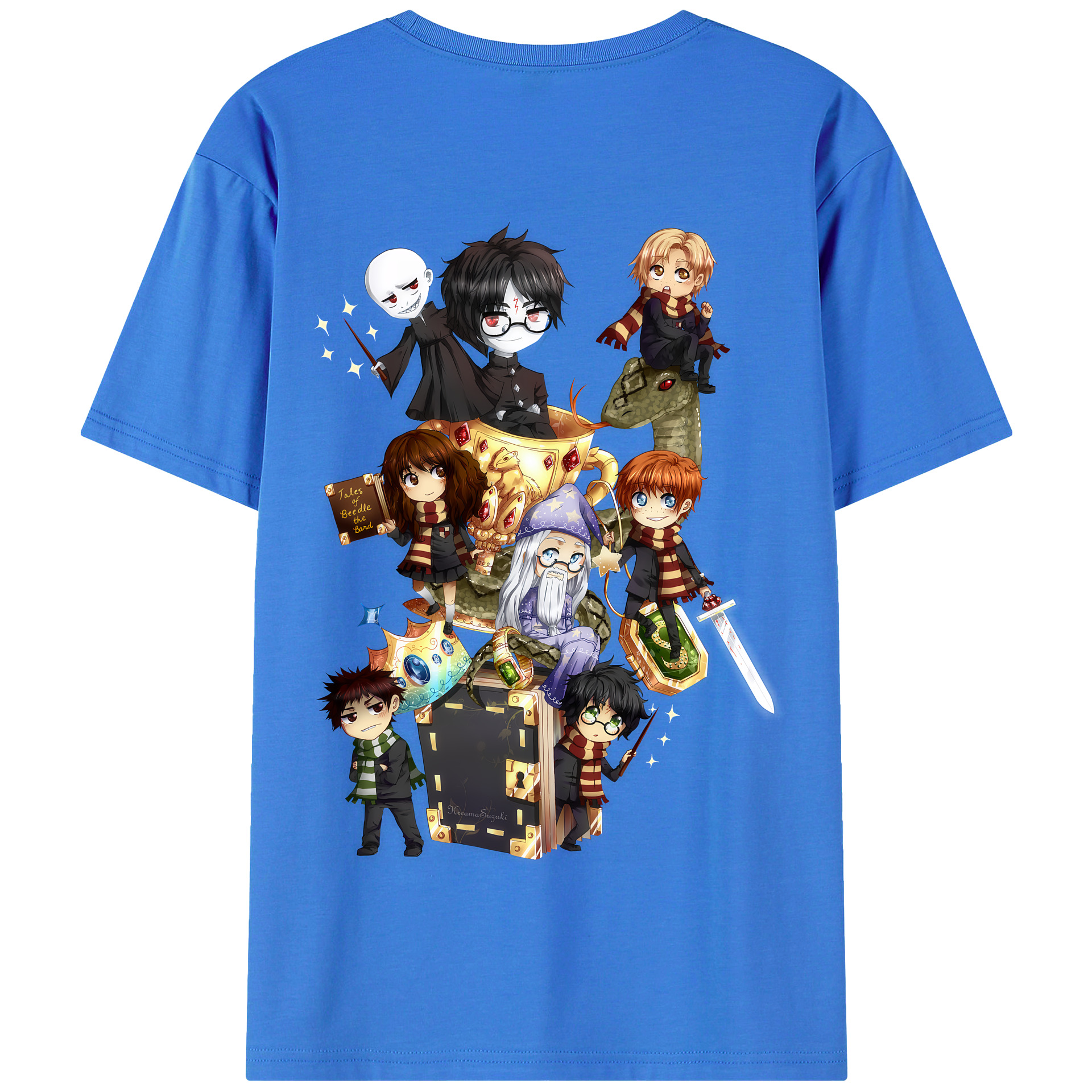 （画像用） Harry Potter ハリー・ポッターシリーズ 綿100％半袖Tシャツ（背面プリント）