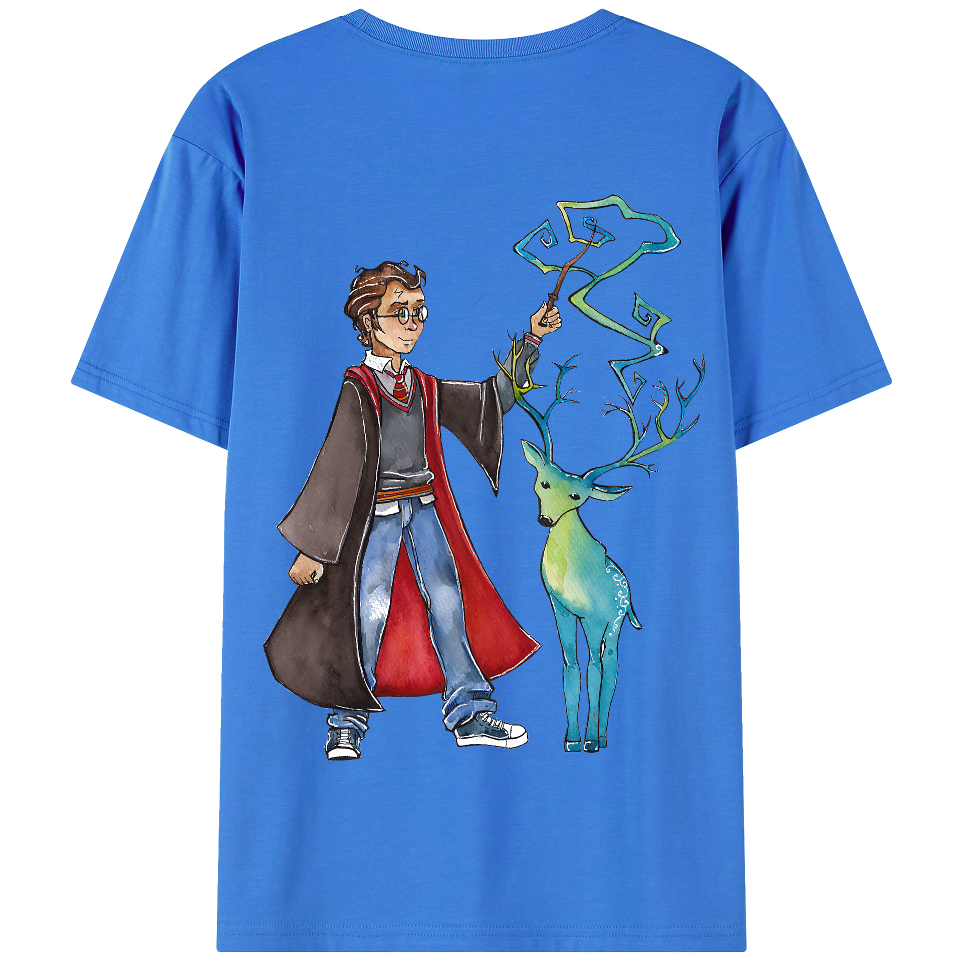 （画像用） Harry Potter ハリー・ポッターシリーズ 綿100％半袖Tシャツ（背面プリント）