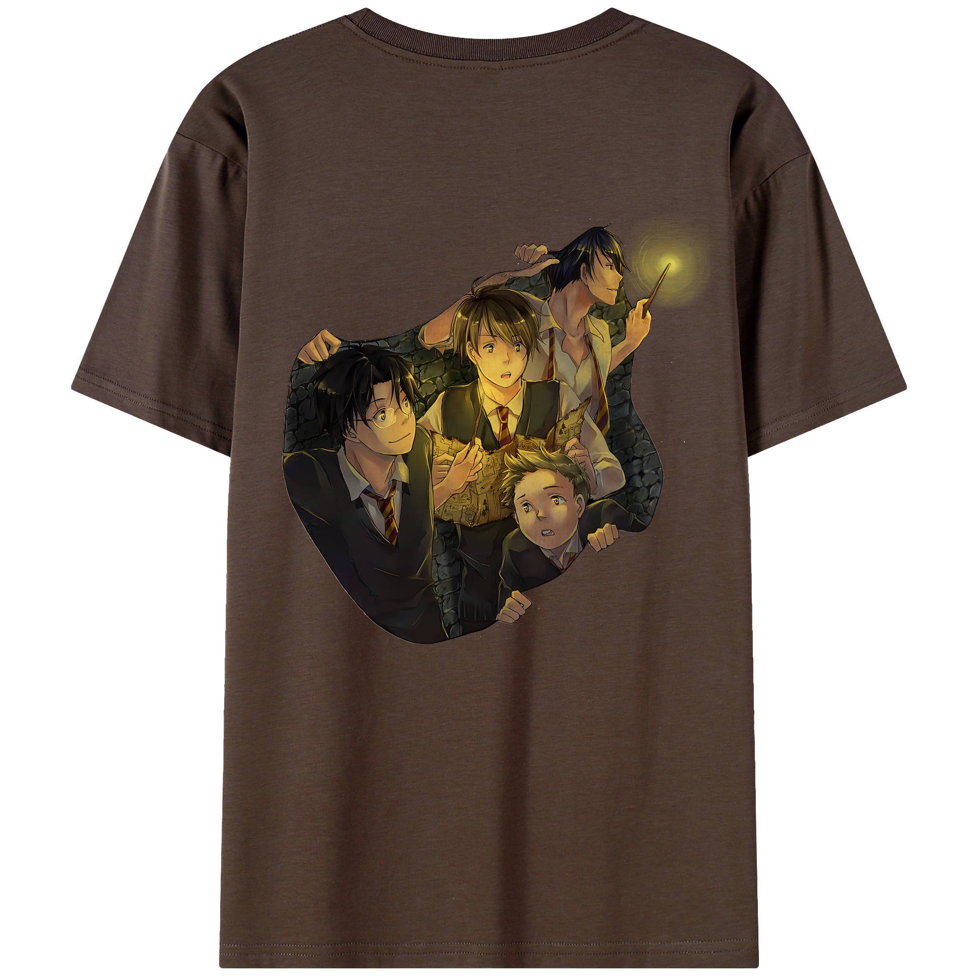 （画像用） Harry Potter ハリー・ポッターシリーズ 綿100％半袖Tシャツ（背面プリント）