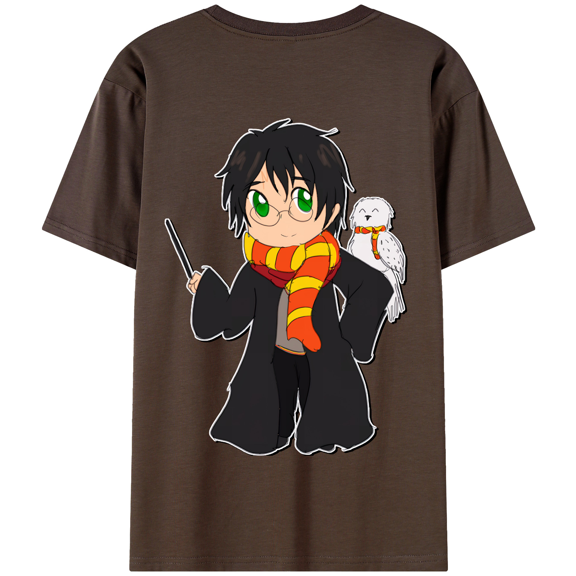 （画像用） Harry Potter ハリー・ポッターシリーズ 綿100％半袖Tシャツ（背面プリント）