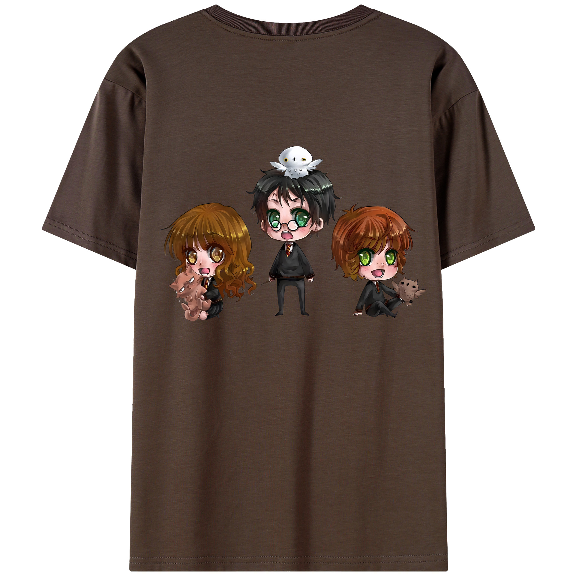 （画像用） Harry Potter ハリー・ポッターシリーズ 綿100％半袖Tシャツ（背面プリント）