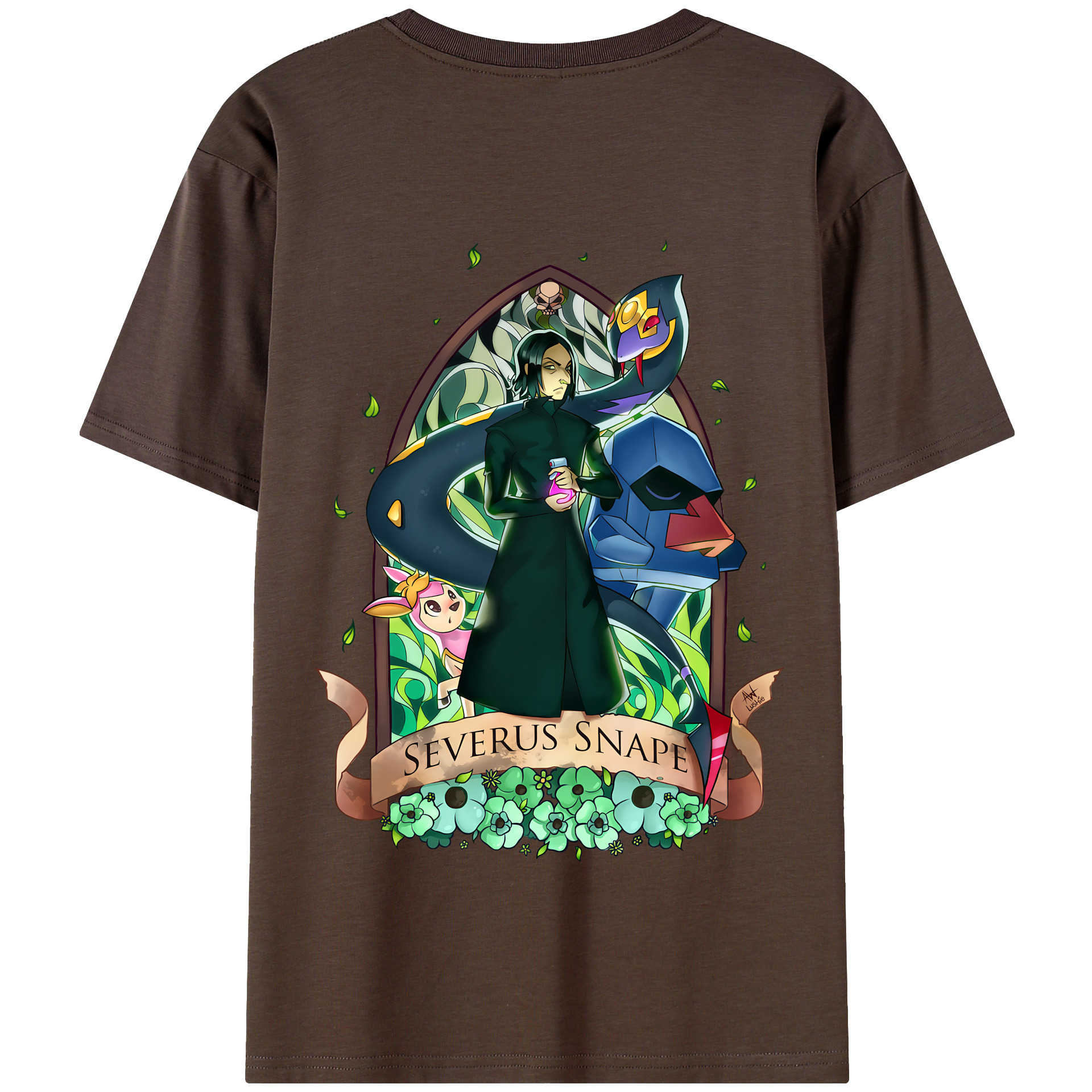 （画像用） Harry Potter ハリー・ポッターシリーズ 綿100％半袖Tシャツ（背面プリント）