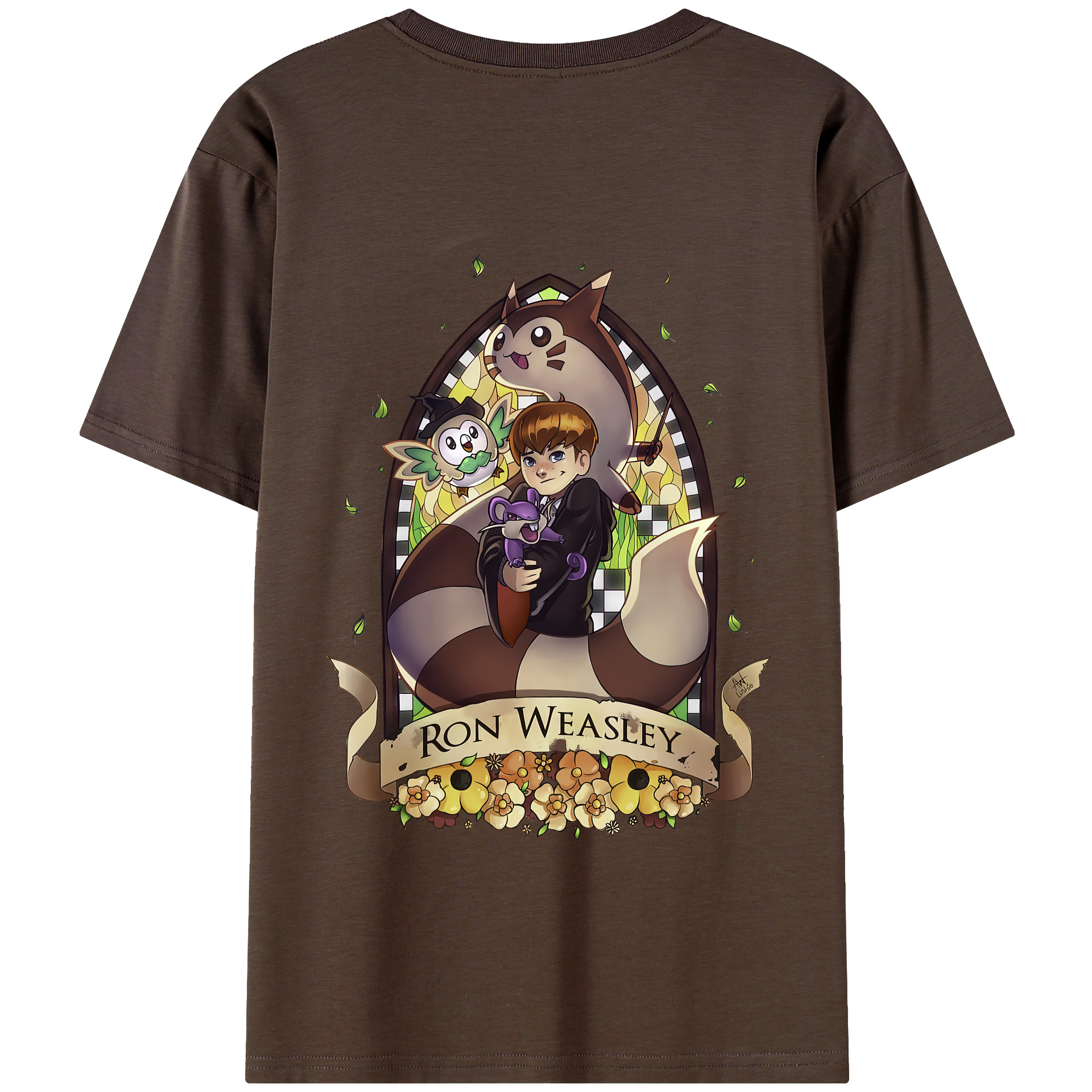 （画像用） Harry Potter ハリー・ポッターシリーズ 綿100％半袖Tシャツ（背面プリント）
