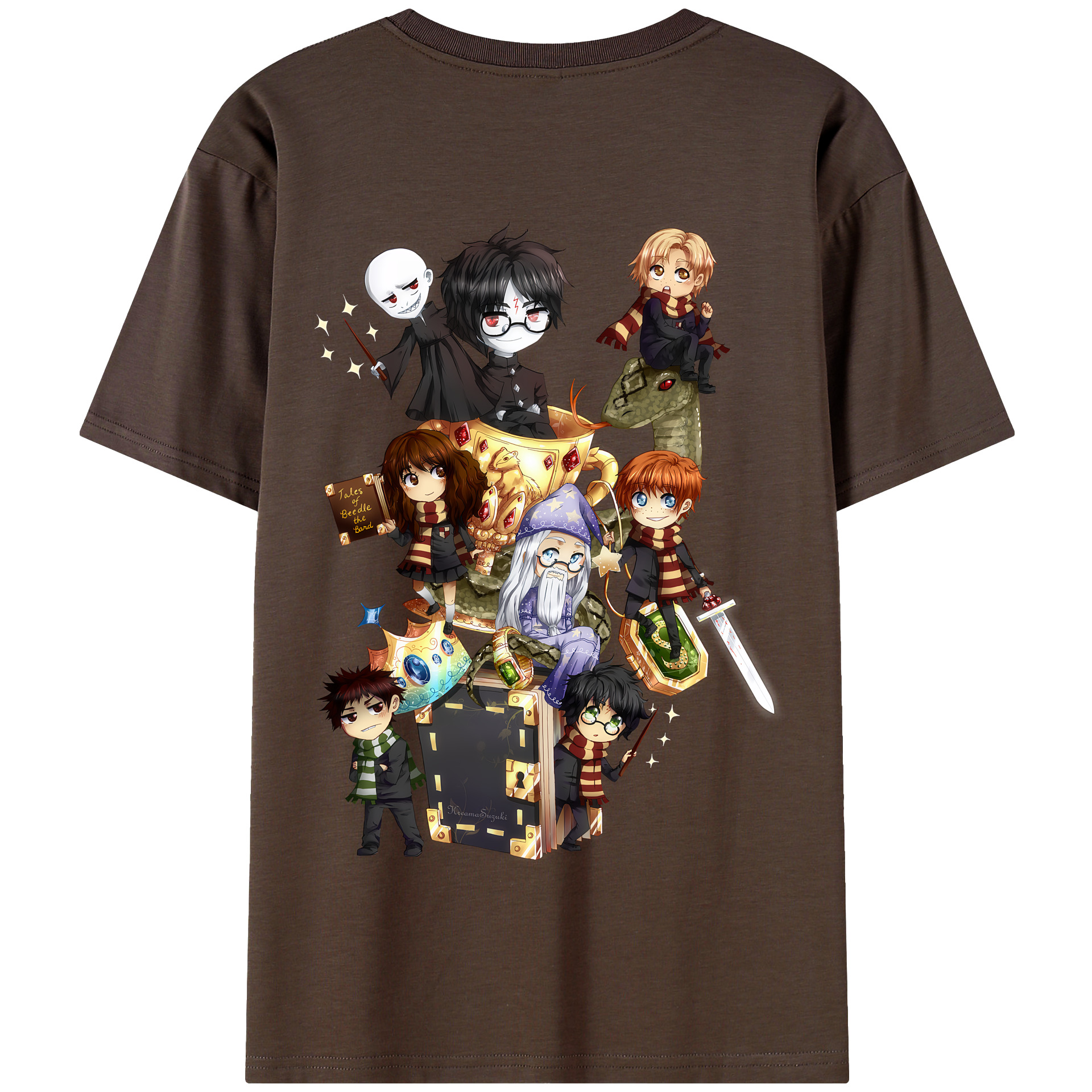 （画像用） Harry Potter ハリー・ポッターシリーズ 綿100％半袖Tシャツ（背面プリント）