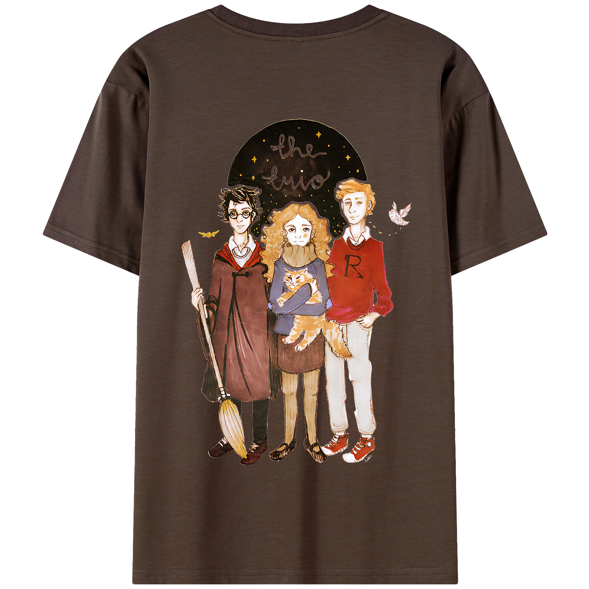 （画像用） Harry Potter ハリー・ポッターシリーズ 綿100％半袖Tシャツ（背面プリント）