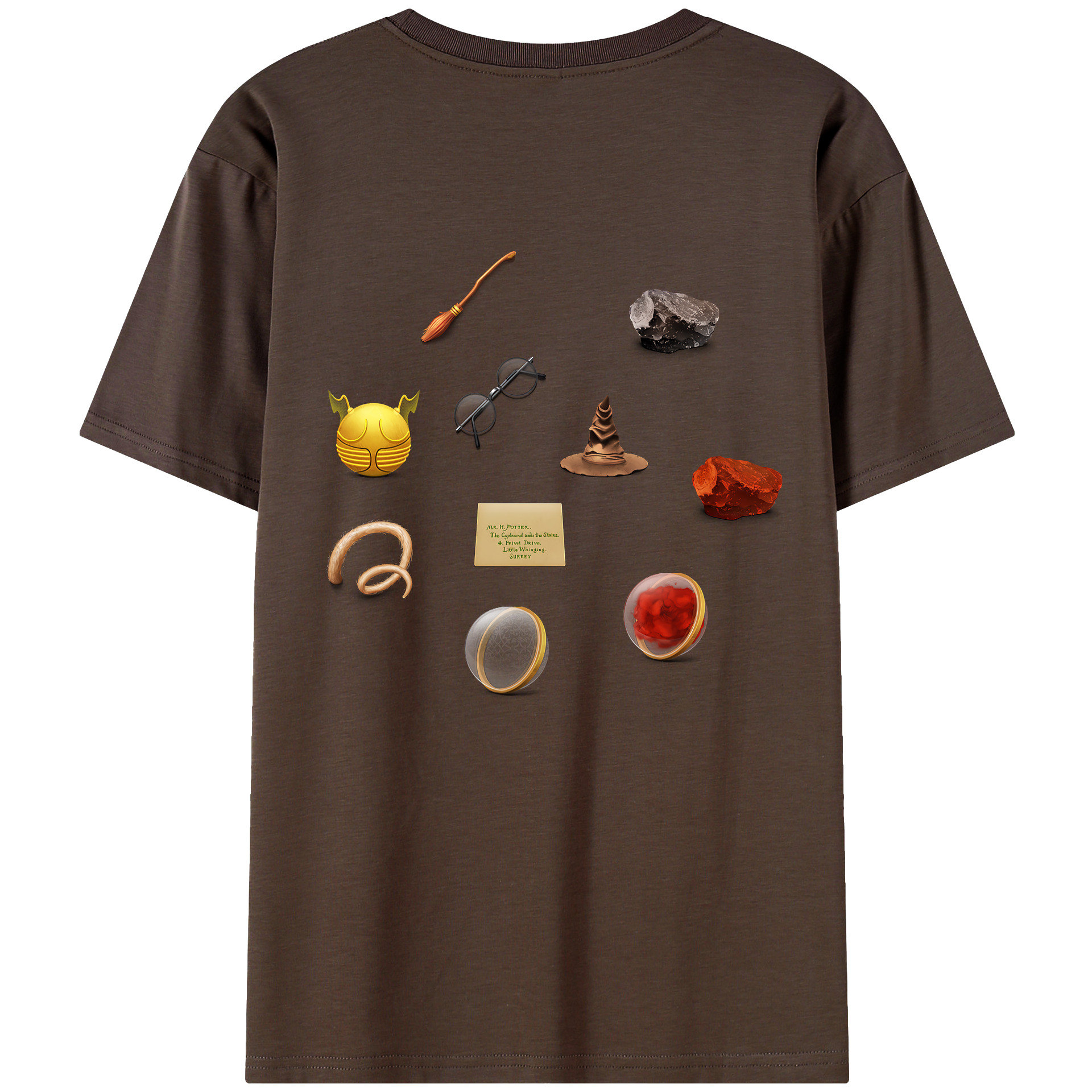 （画像用） Harry Potter ハリー・ポッターシリーズ 綿100％半袖Tシャツ（背面プリント）