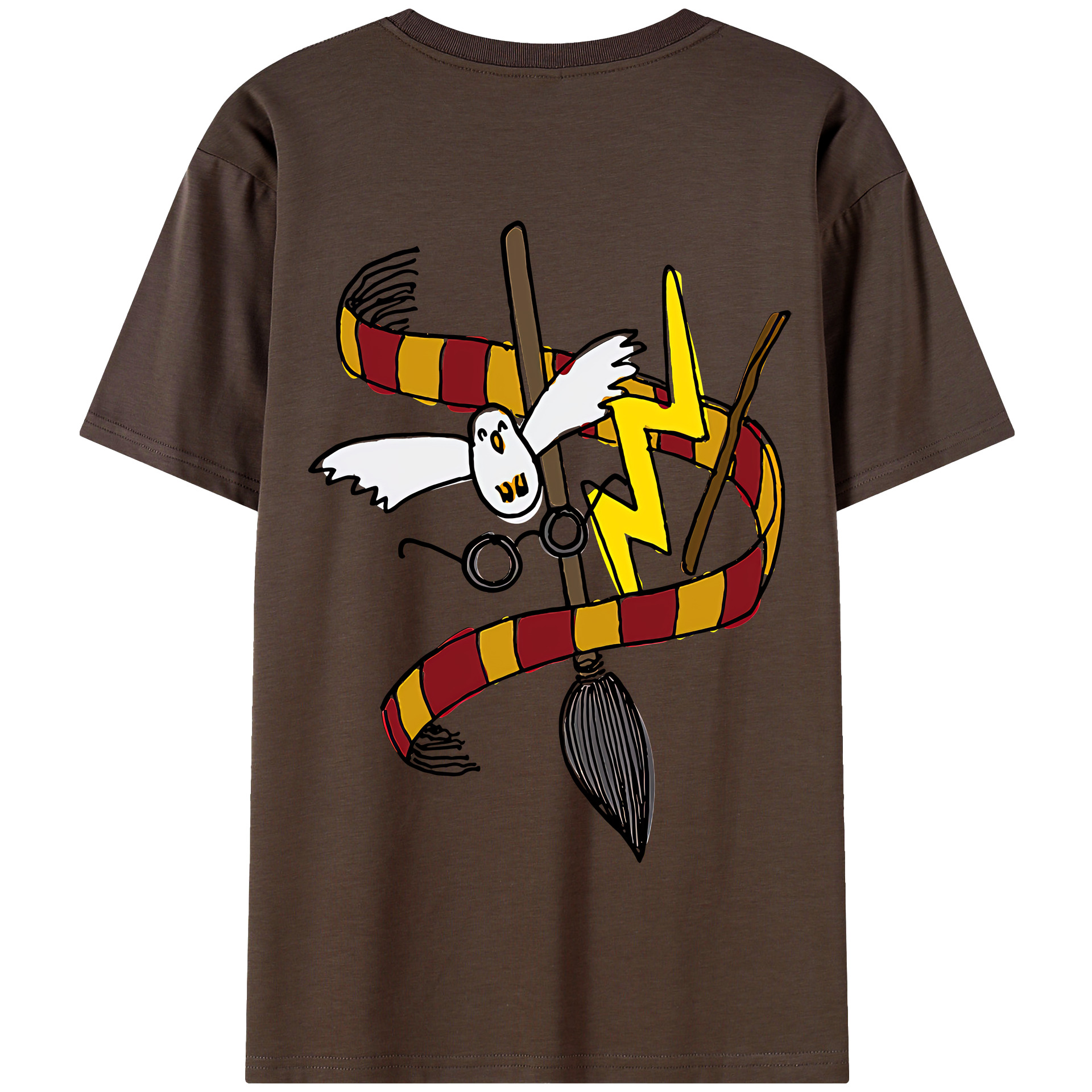（画像用） Harry Potter ハリー・ポッターシリーズ 綿100％半袖Tシャツ（背面プリント）