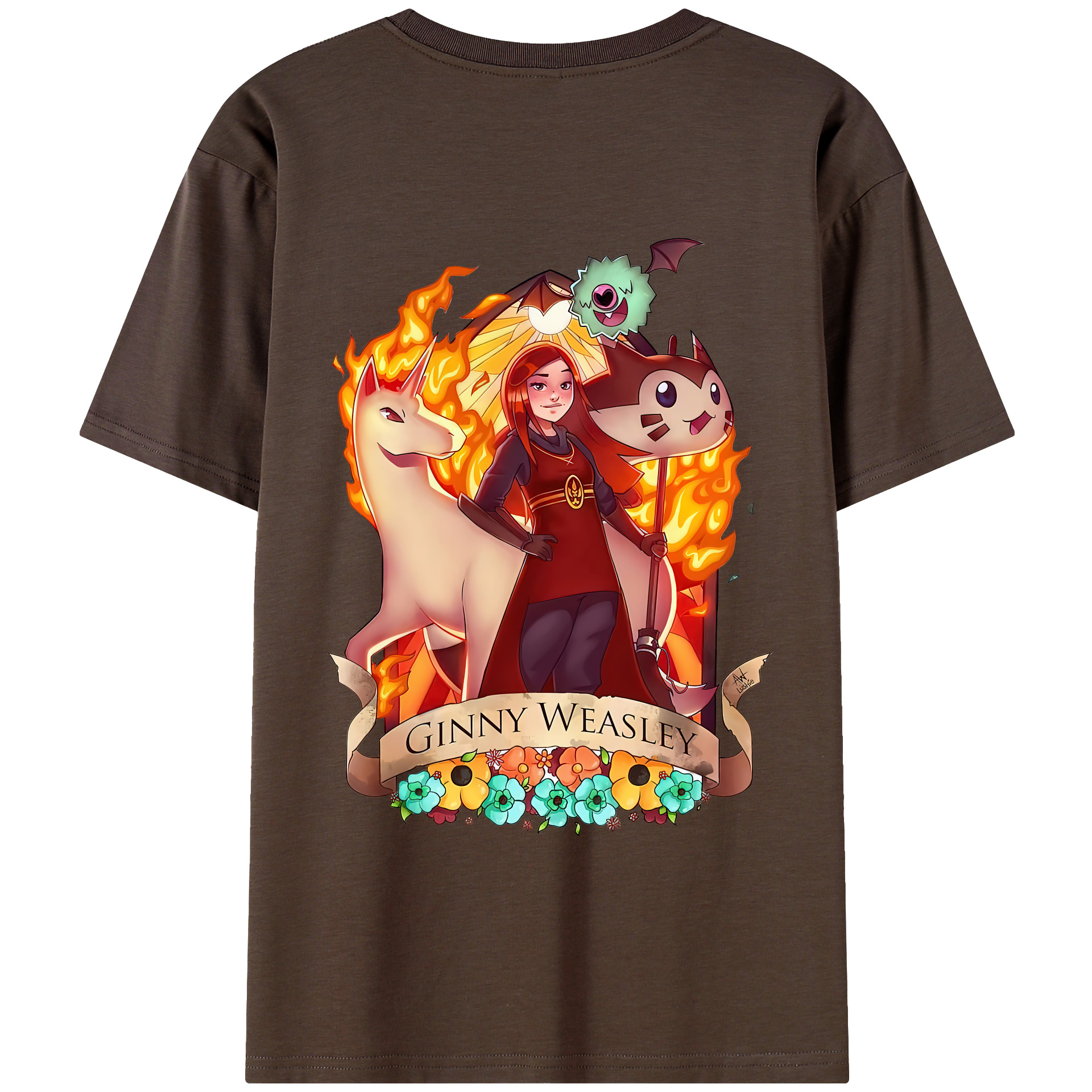 （画像用） Harry Potter ハリー・ポッターシリーズ 綿100％半袖Tシャツ（背面プリント）
