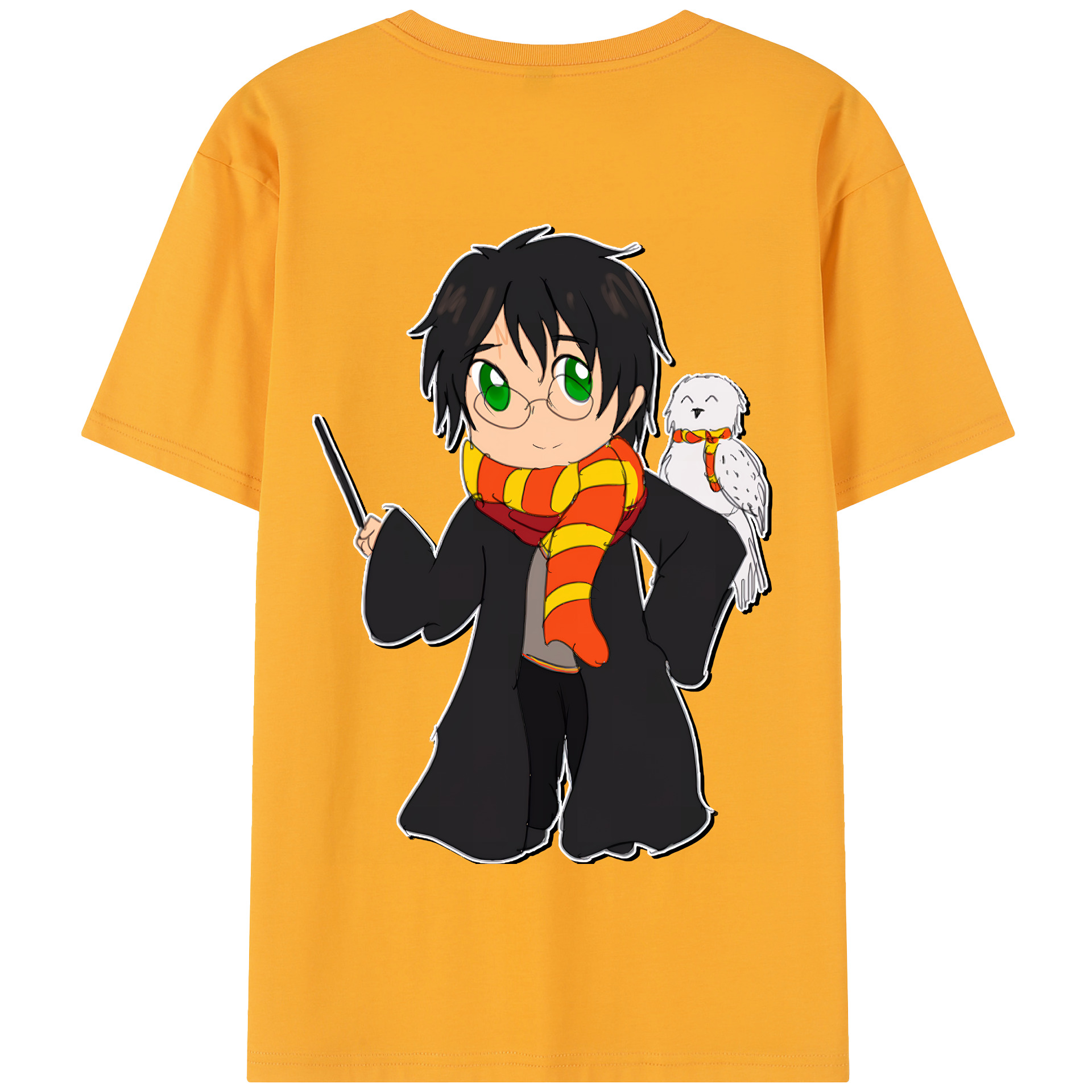 （画像用） Harry Potter ハリー・ポッターシリーズ 綿100％半袖Tシャツ（背面プリント）