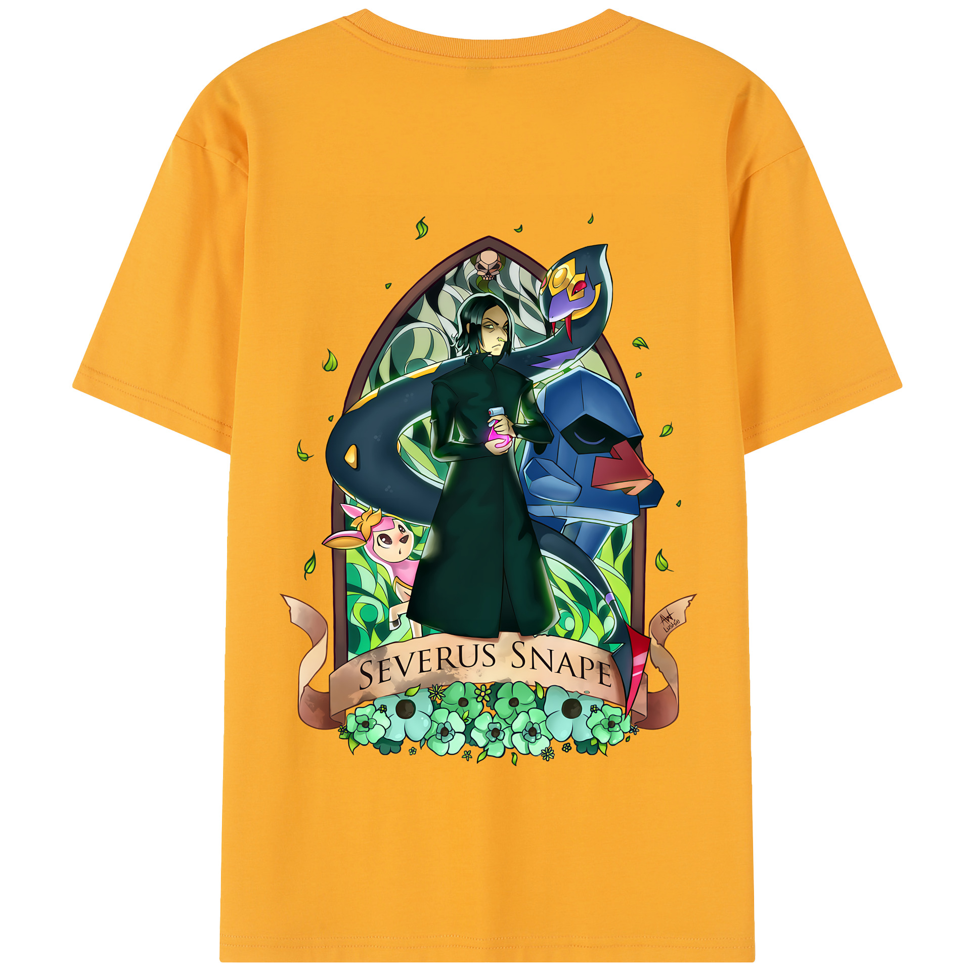 （画像用） Harry Potter ハリー・ポッターシリーズ 綿100％半袖Tシャツ（背面プリント）