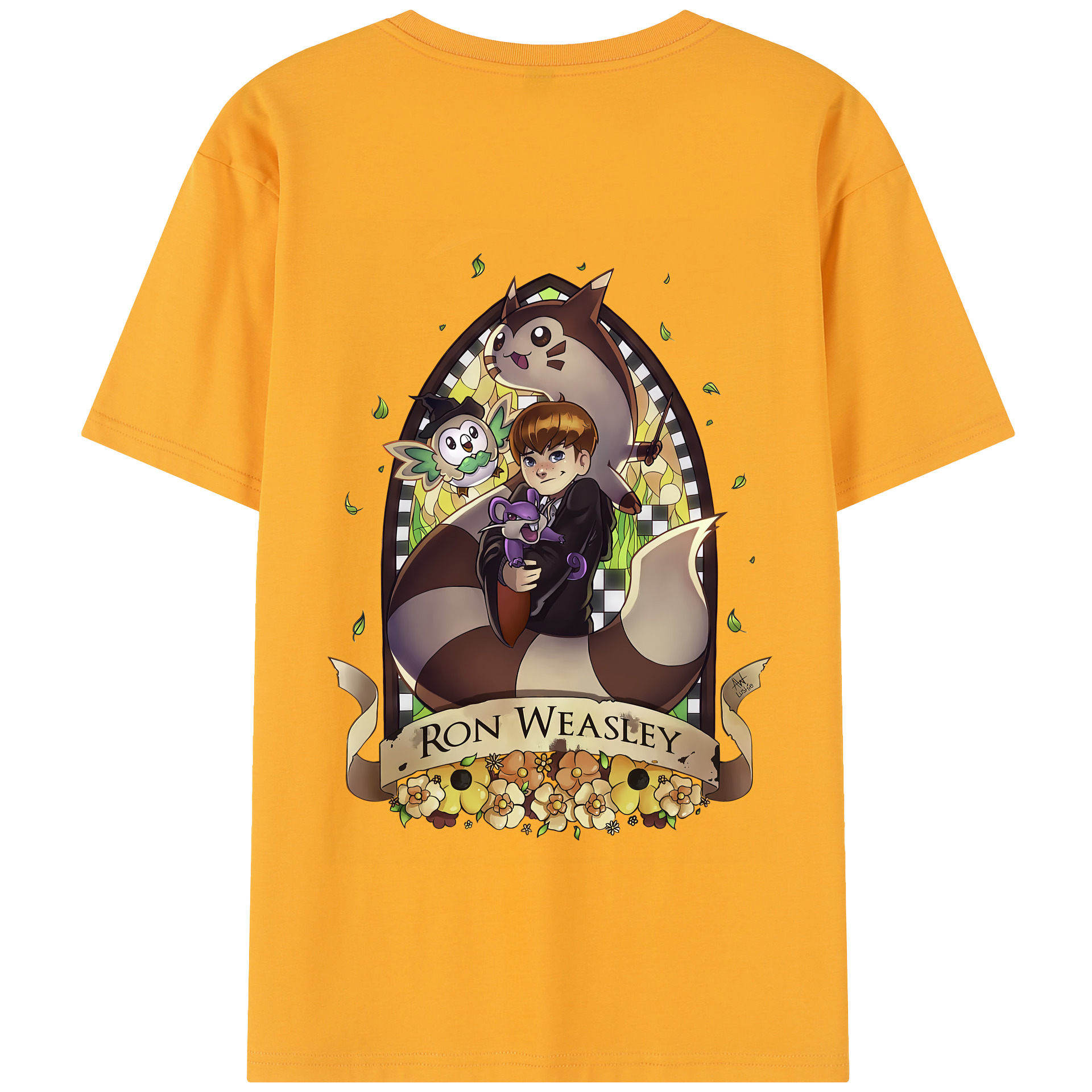 （画像用） Harry Potter ハリー・ポッターシリーズ 綿100％半袖Tシャツ（背面プリント）
