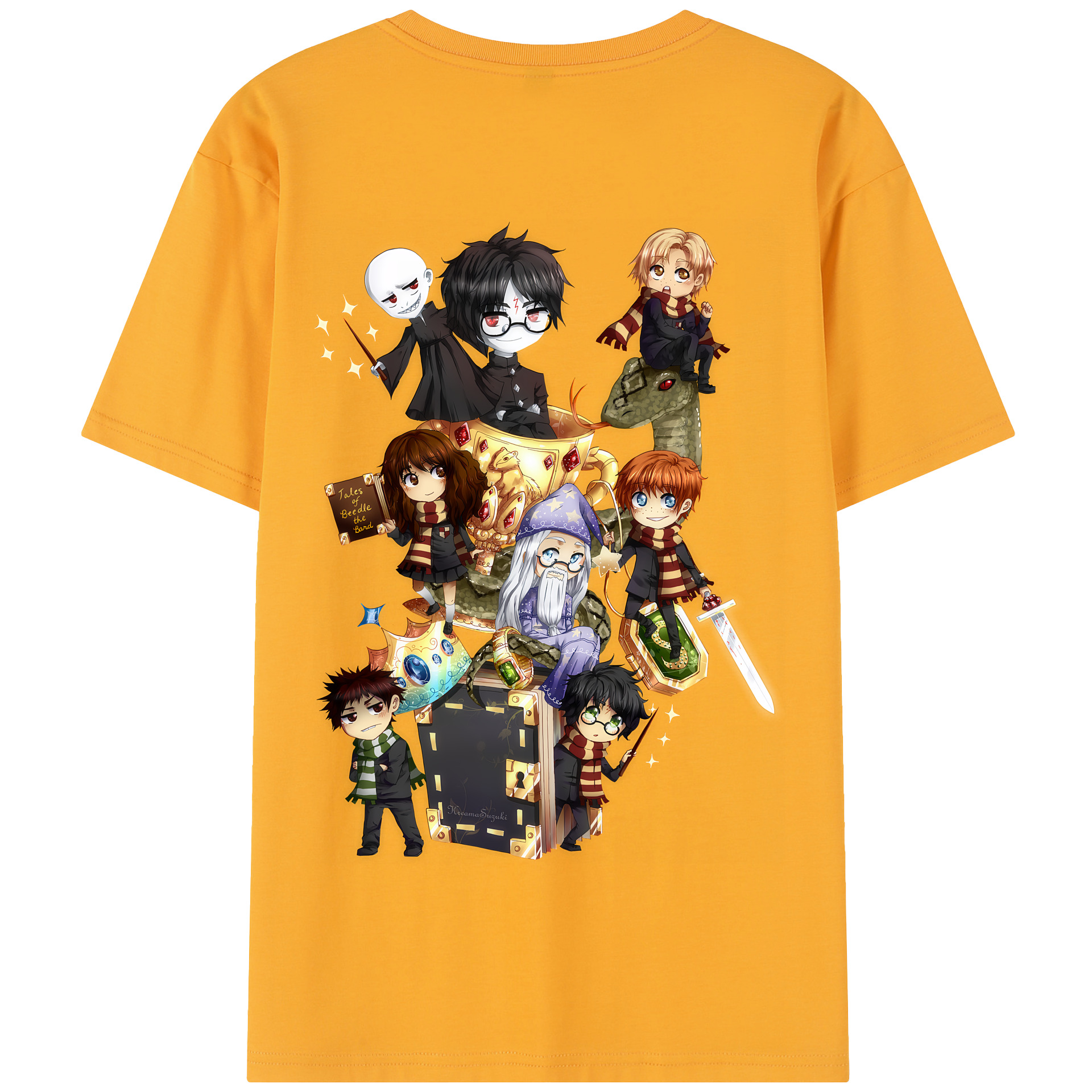 （画像用） Harry Potter ハリー・ポッターシリーズ 綿100％半袖Tシャツ（背面プリント）