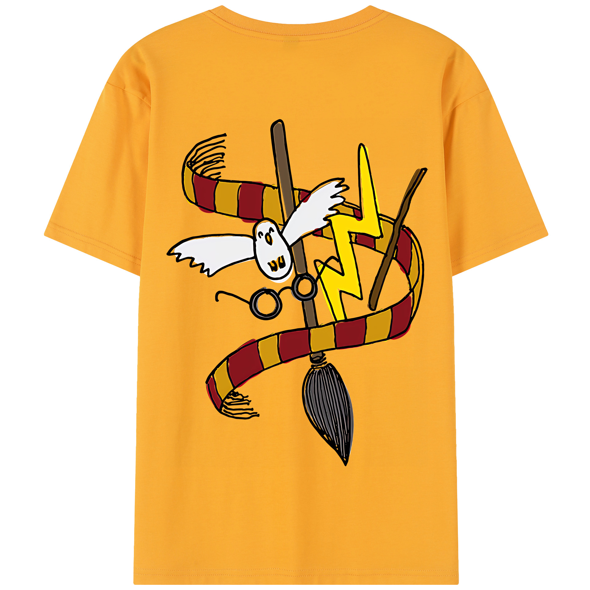 （画像用） Harry Potter ハリー・ポッターシリーズ 綿100％半袖Tシャツ（背面プリント）