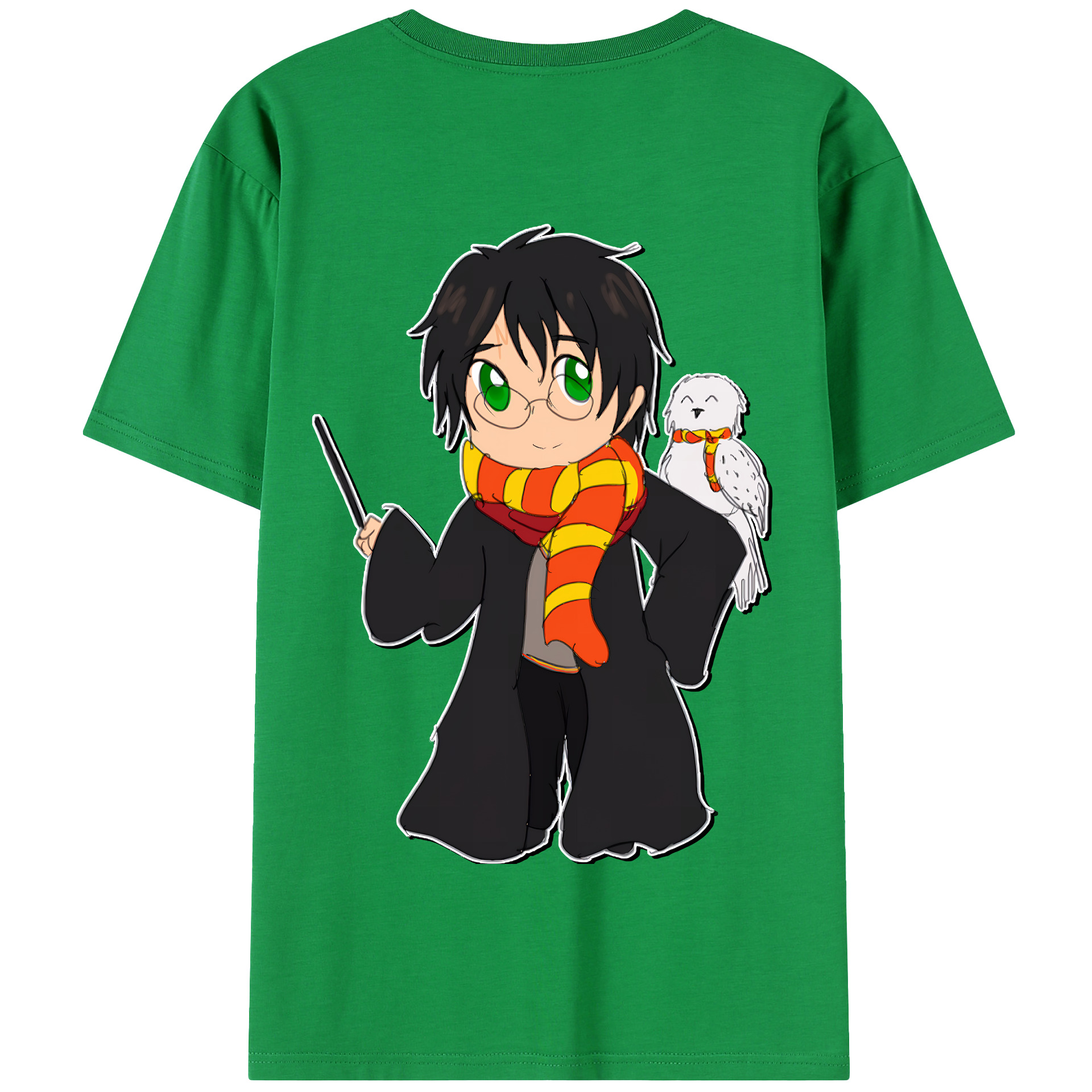 （画像用） Harry Potter ハリー・ポッターシリーズ 綿100％半袖Tシャツ（背面プリント）