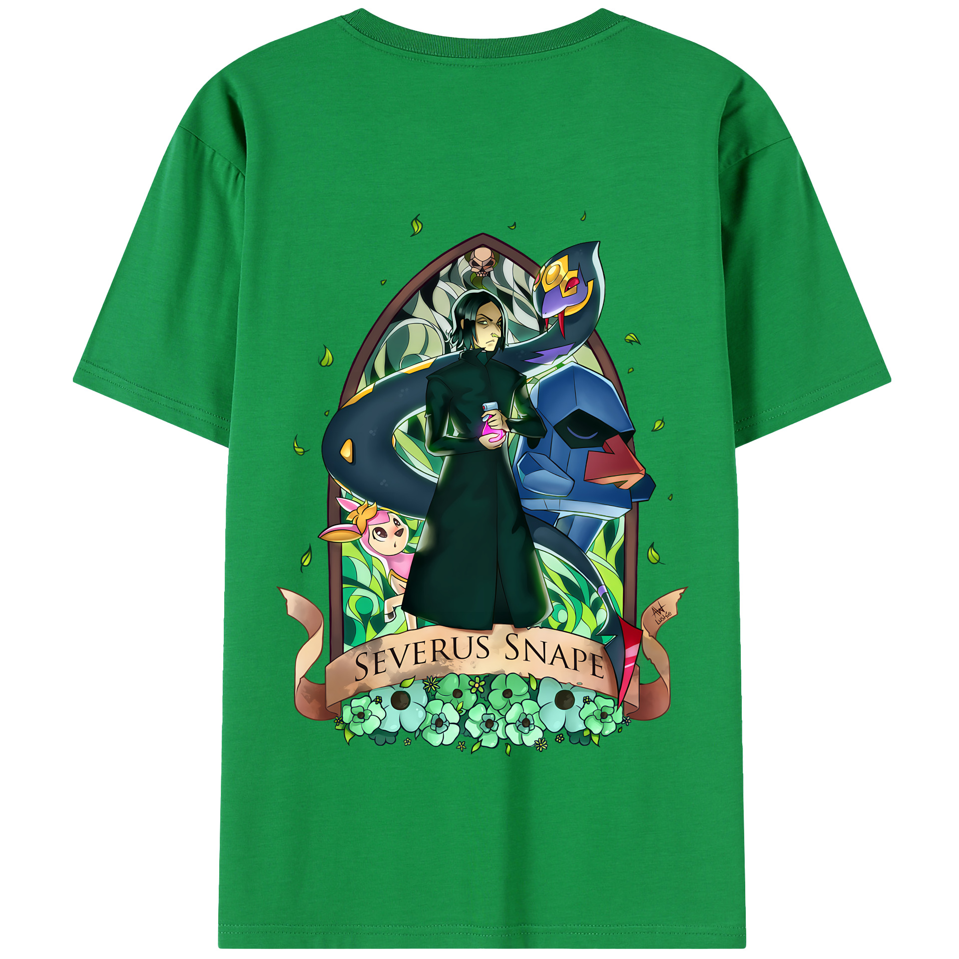 （画像用） Harry Potter ハリー・ポッターシリーズ 綿100％半袖Tシャツ（背面プリント）
