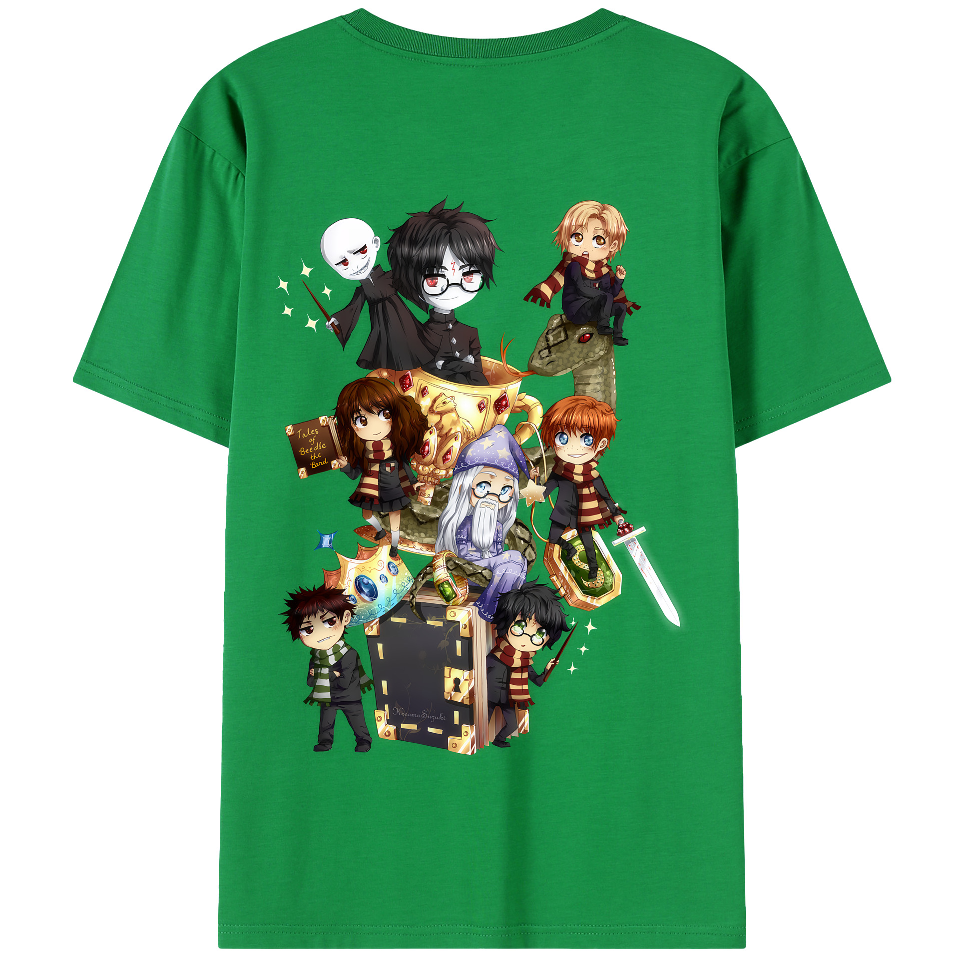 （画像用） Harry Potter ハリー・ポッターシリーズ 綿100％半袖Tシャツ（背面プリント）