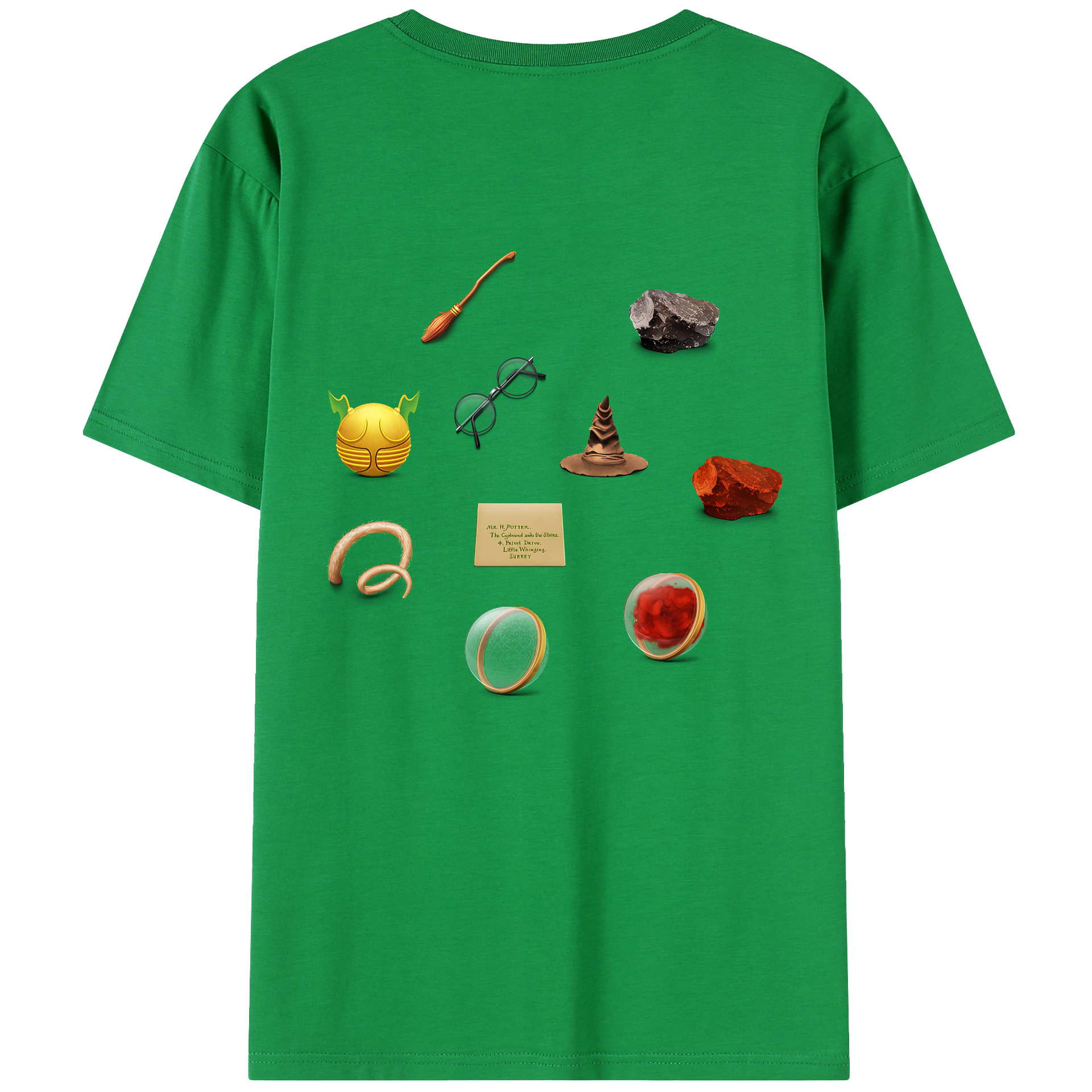 （画像用） Harry Potter ハリー・ポッターシリーズ 綿100％半袖Tシャツ（背面プリント）