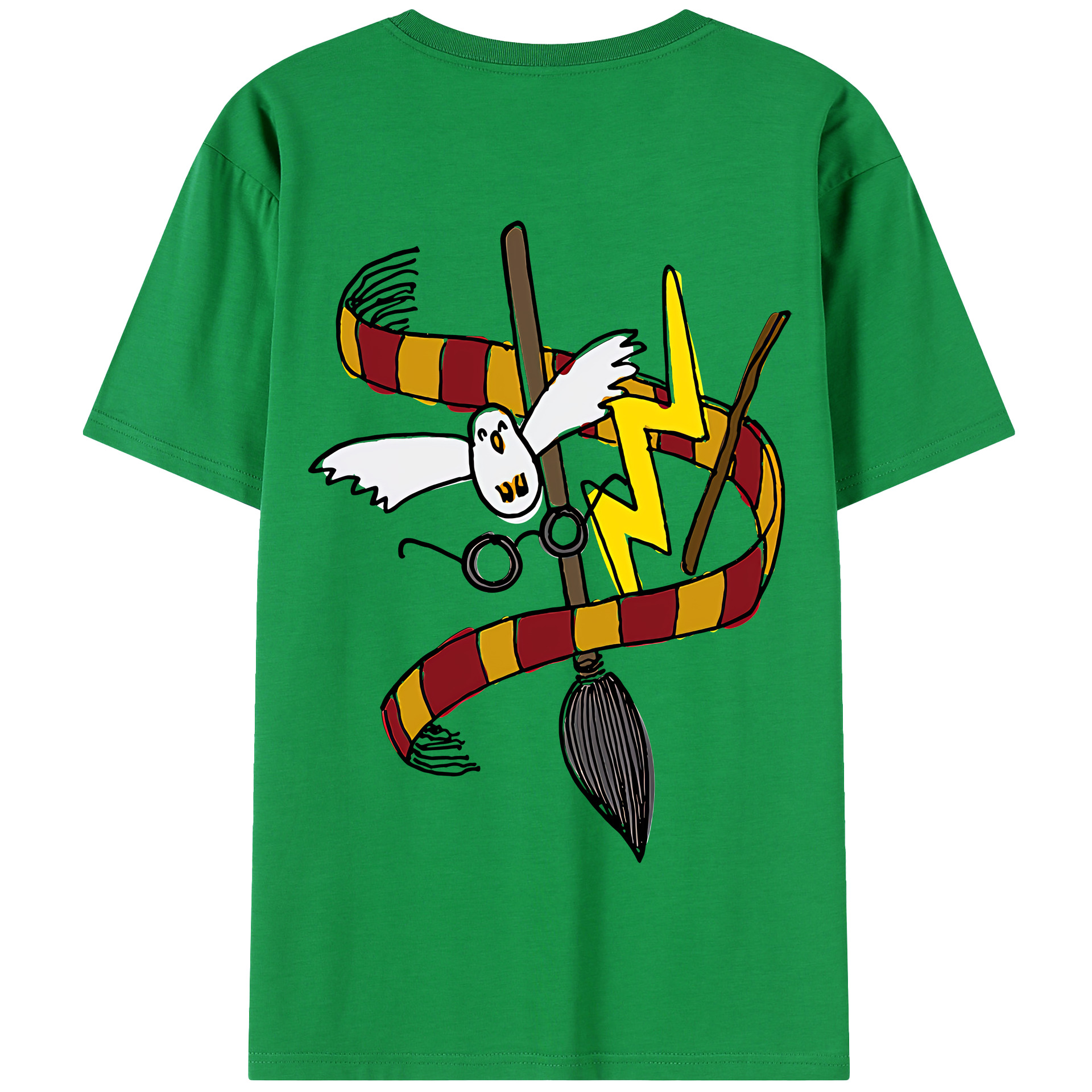 （画像用） Harry Potter ハリー・ポッターシリーズ 綿100％半袖Tシャツ（背面プリント）