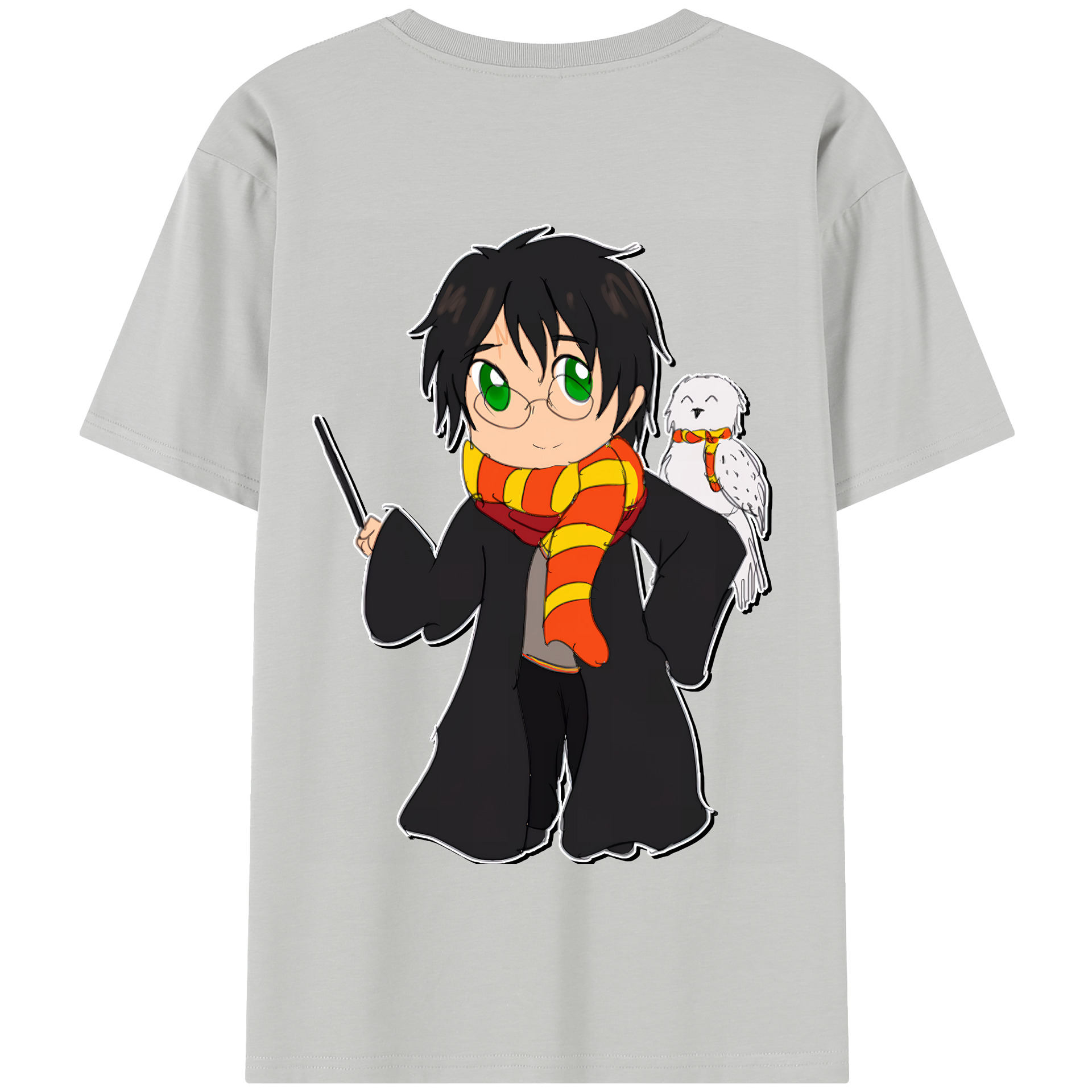 （画像用） Harry Potter ハリー・ポッターシリーズ 綿100％半袖Tシャツ（背面プリント）